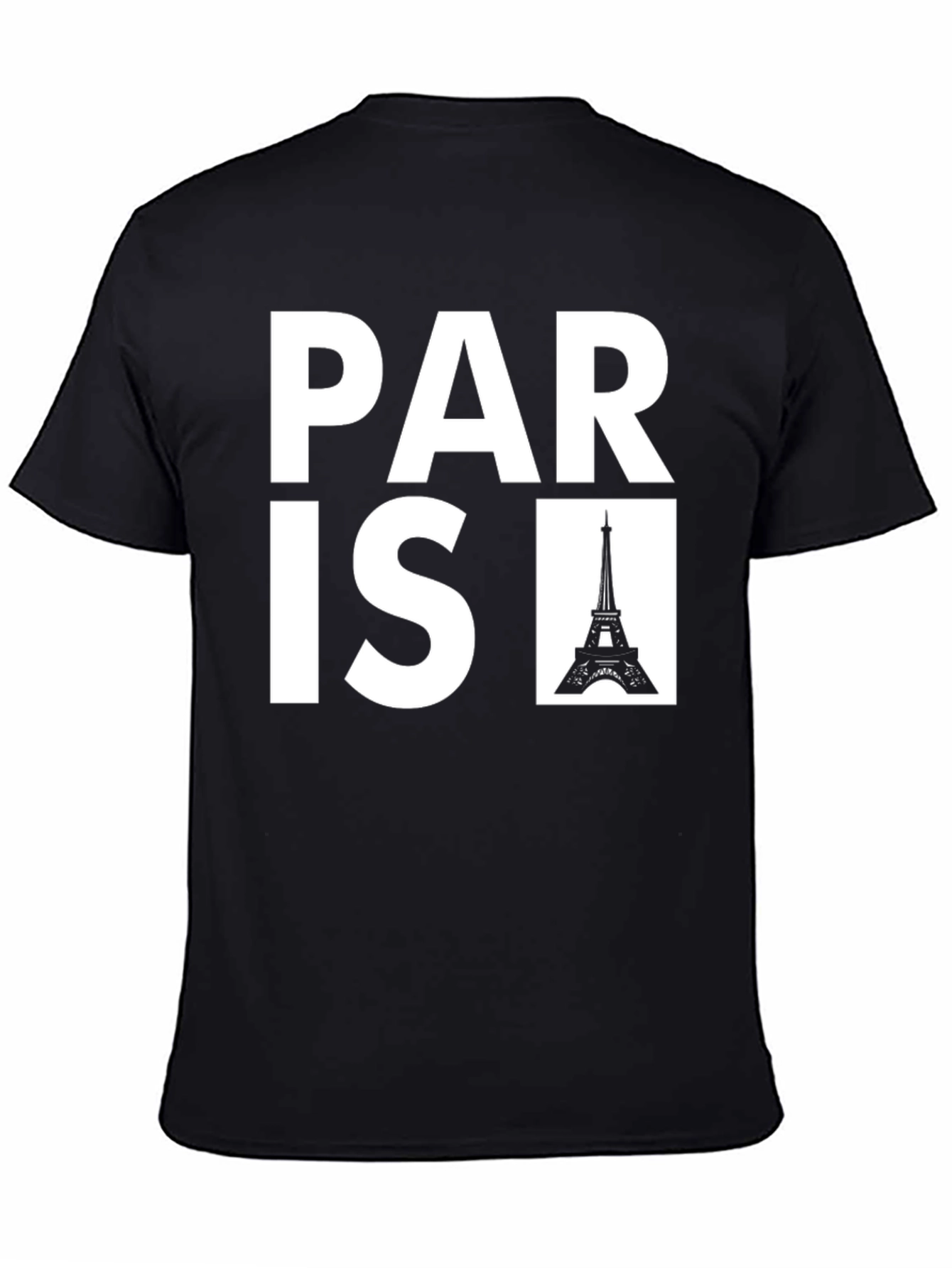 Paris Eiffel Tower Black Graphic Tee