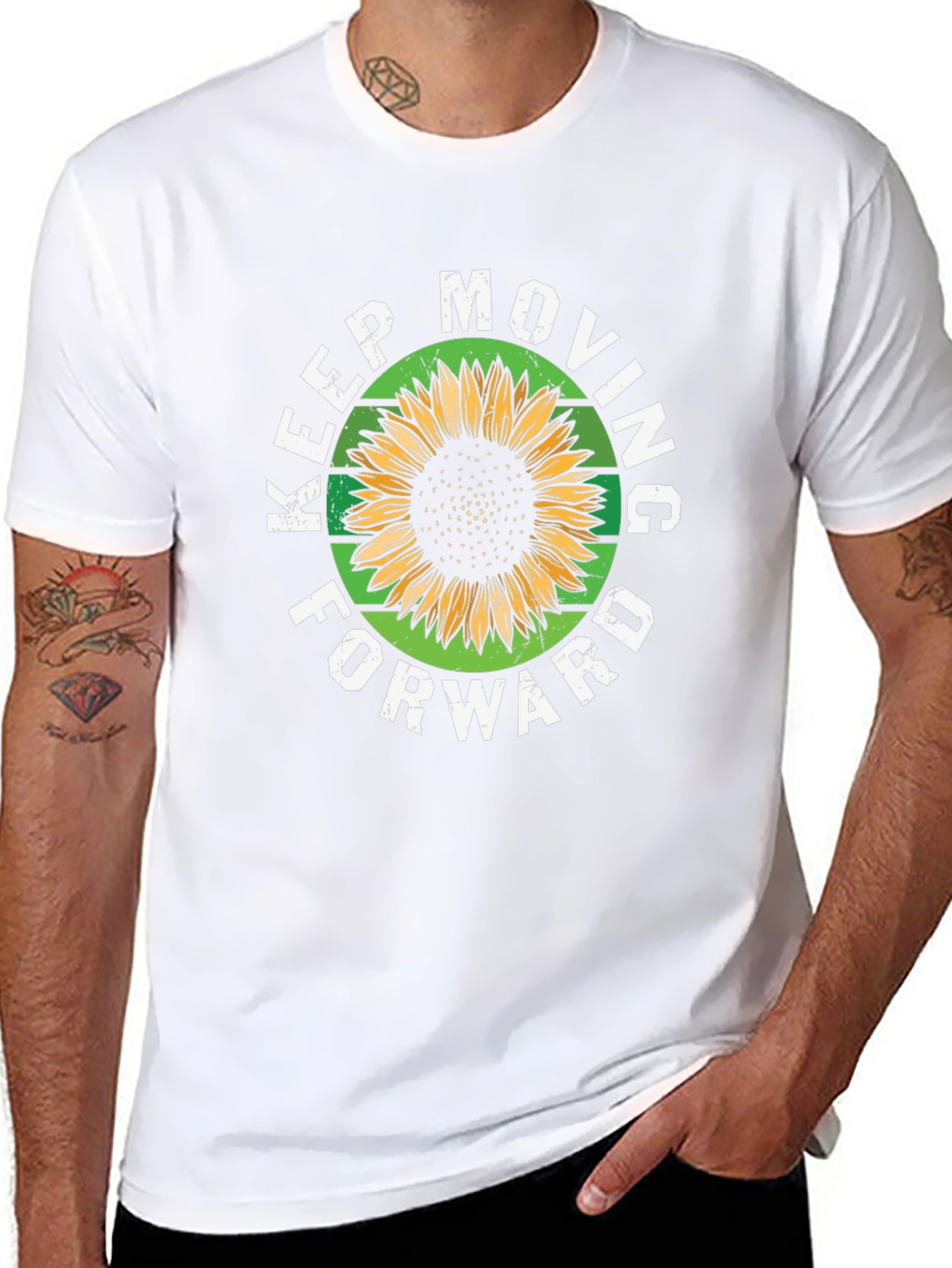 Keep Moving Forward Sunflower Graphic Tee
