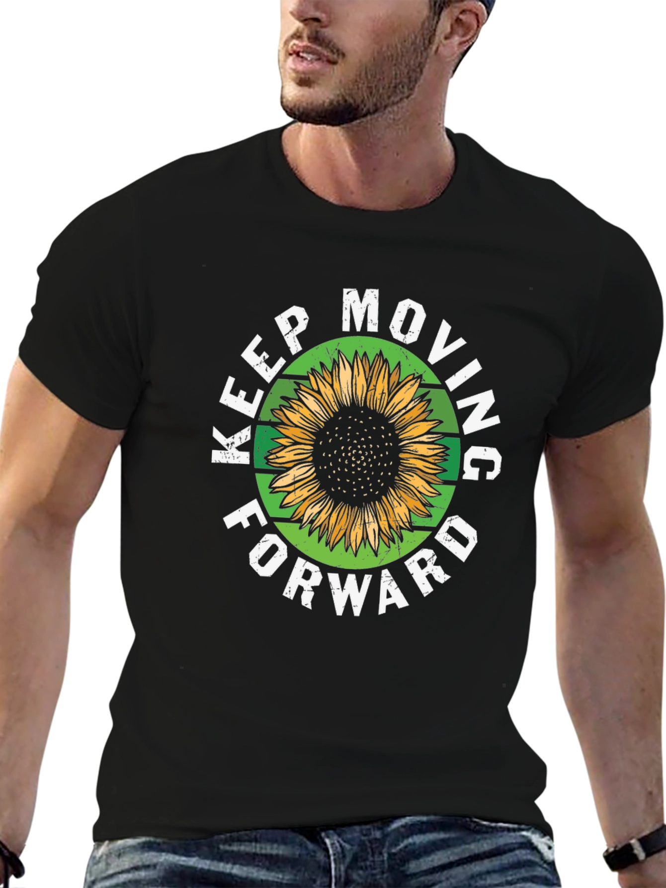 Keep Moving Forward Sunflower Graphic Tee