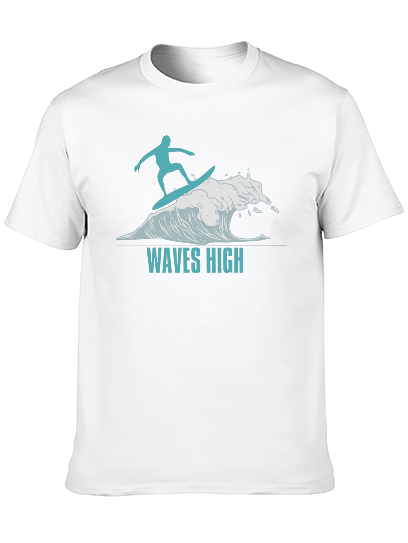 Waves High Surfer Graphic T-Shirt - Black