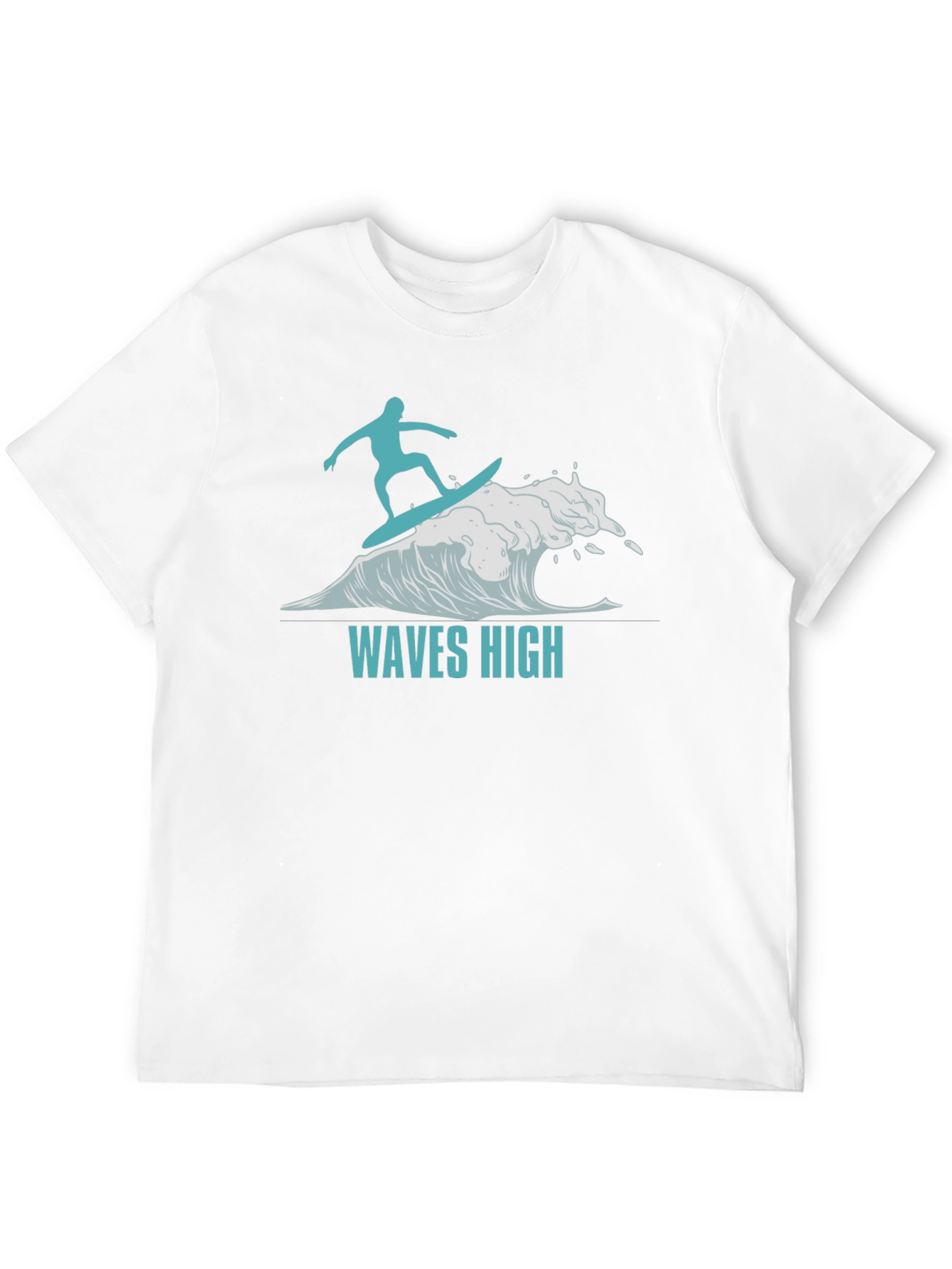 Waves High Surfer Graphic T-Shirt - Black