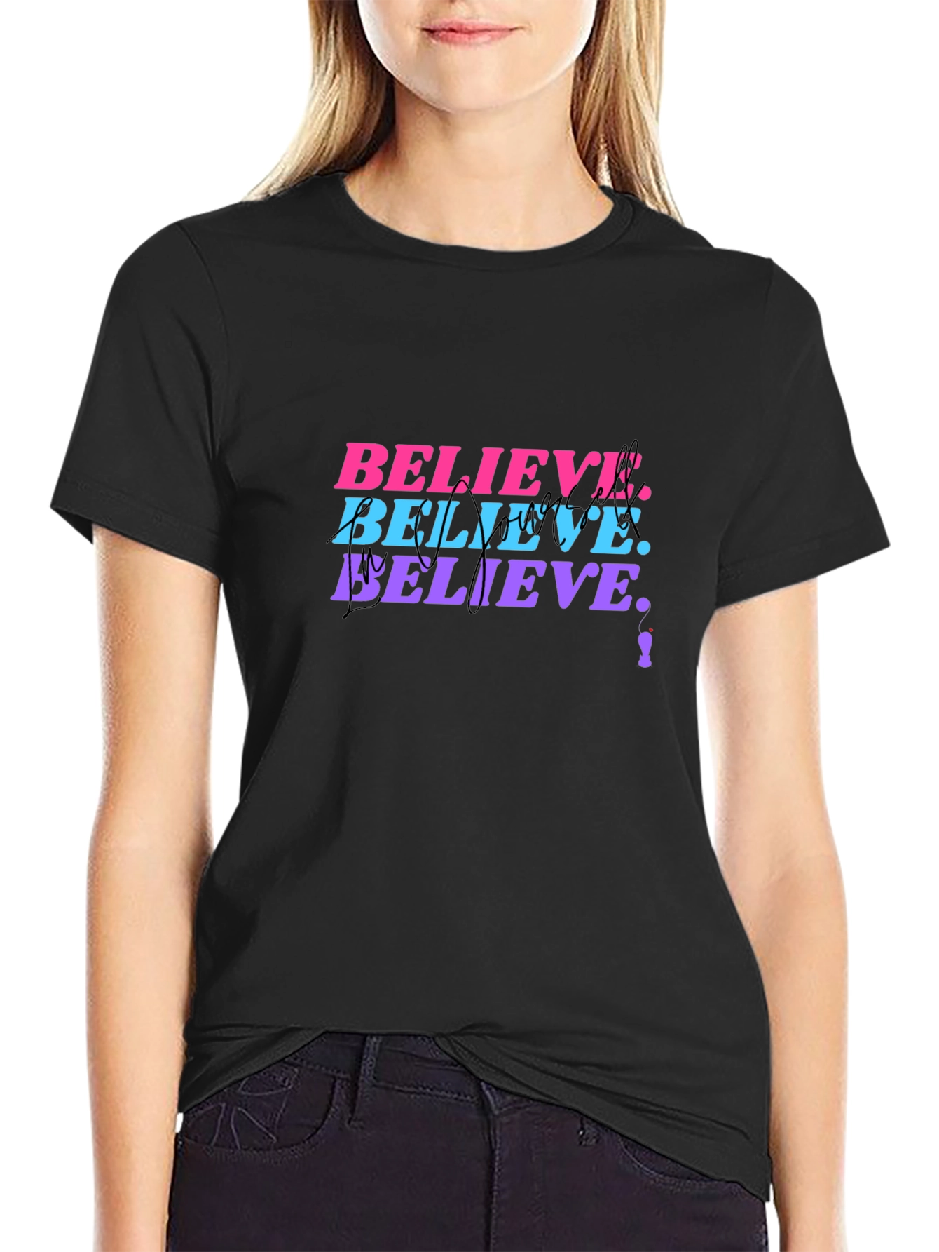 Believe Graphic Print T-Shirt