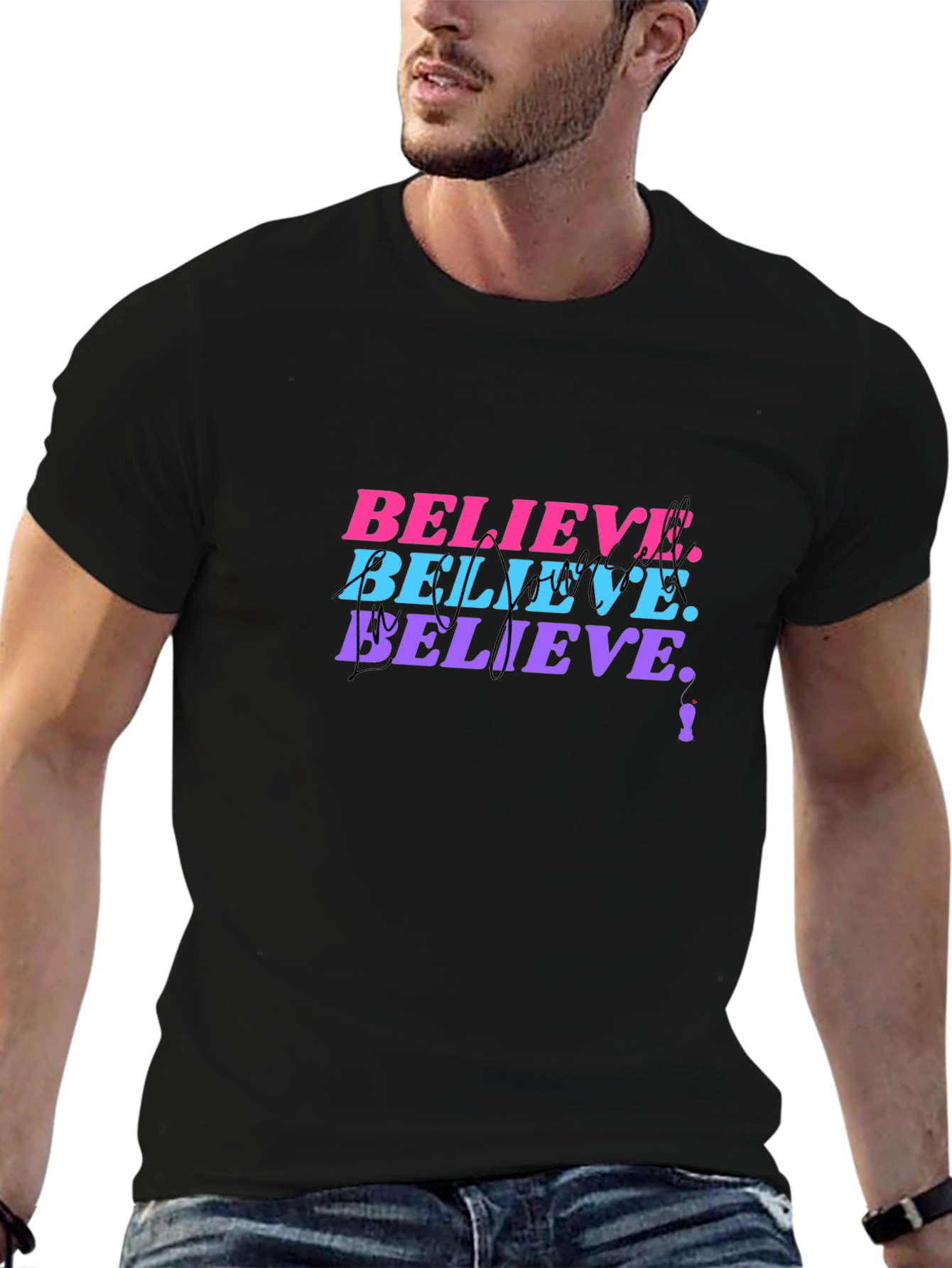 Believe Graphic Print T-Shirt