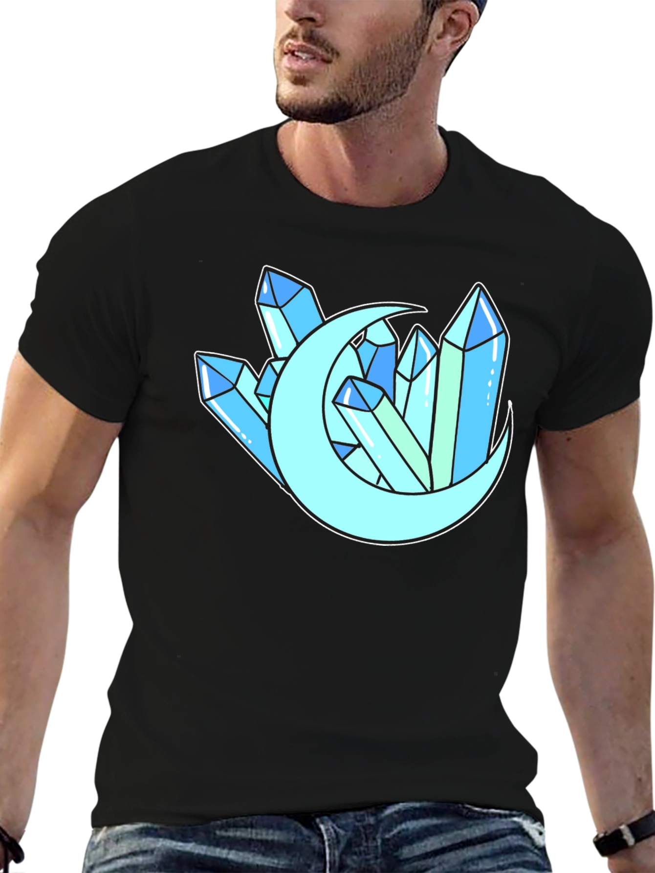 Crystals and Moon Graphic T-Shirt