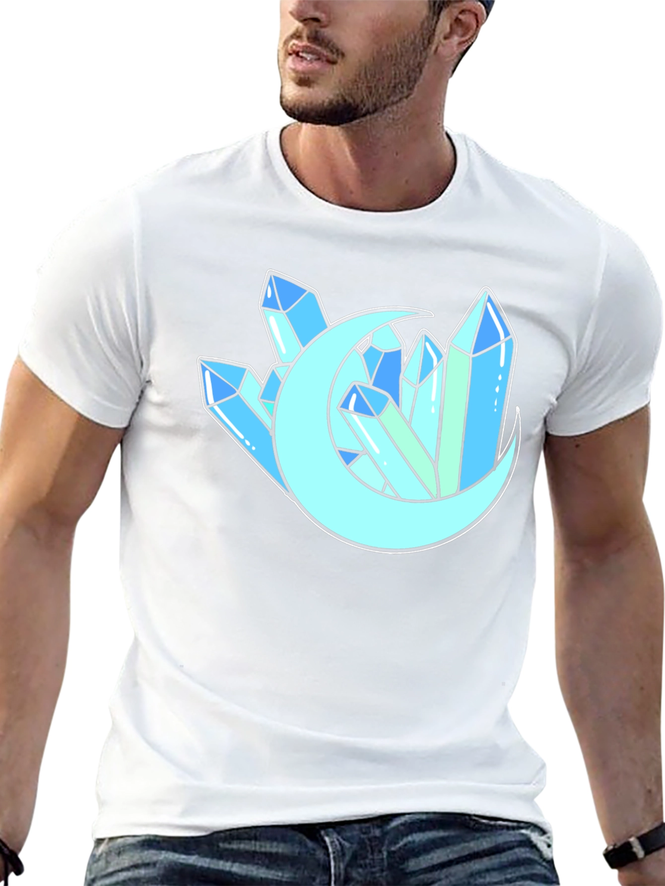 Crystals and Moon Graphic T-Shirt