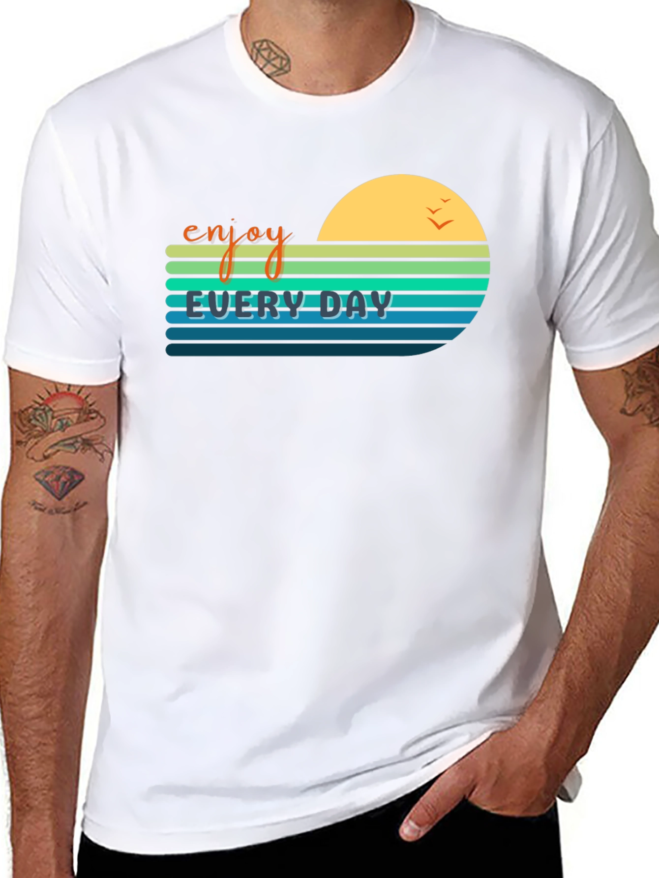 Enjoy Every Day Graphic Tee - Retro Style