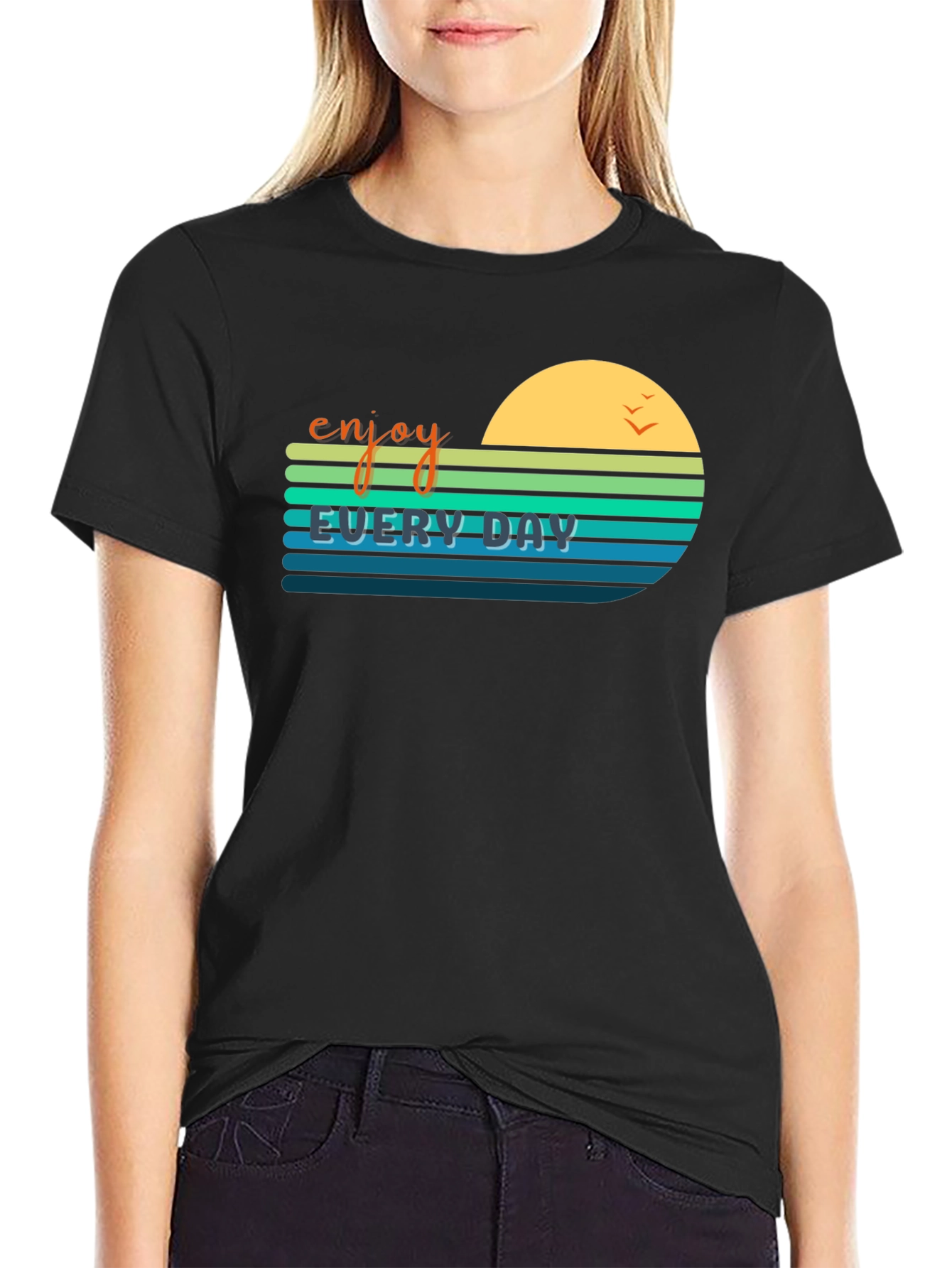 Enjoy Every Day Graphic Tee - Retro Style