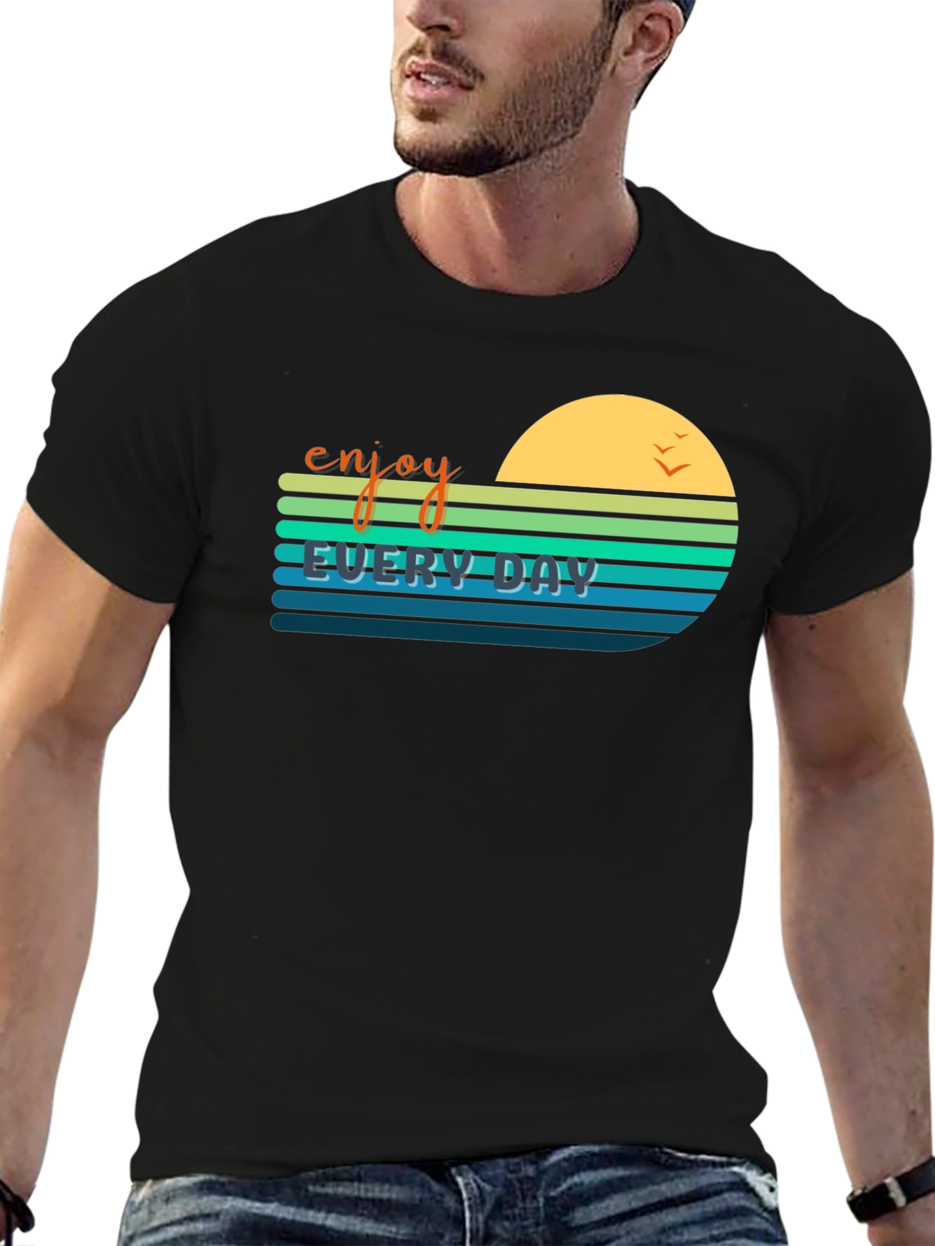 Enjoy Every Day Graphic Tee - Retro Style