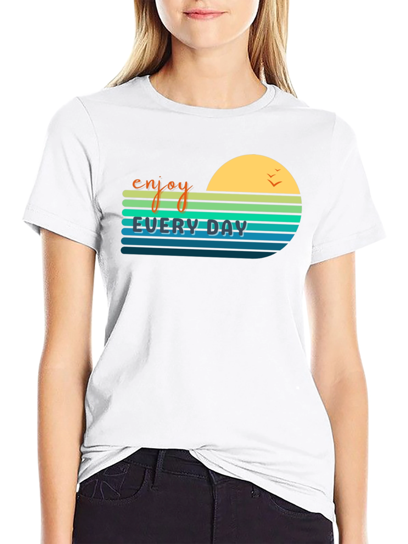 Enjoy Every Day Graphic Tee - Retro Style