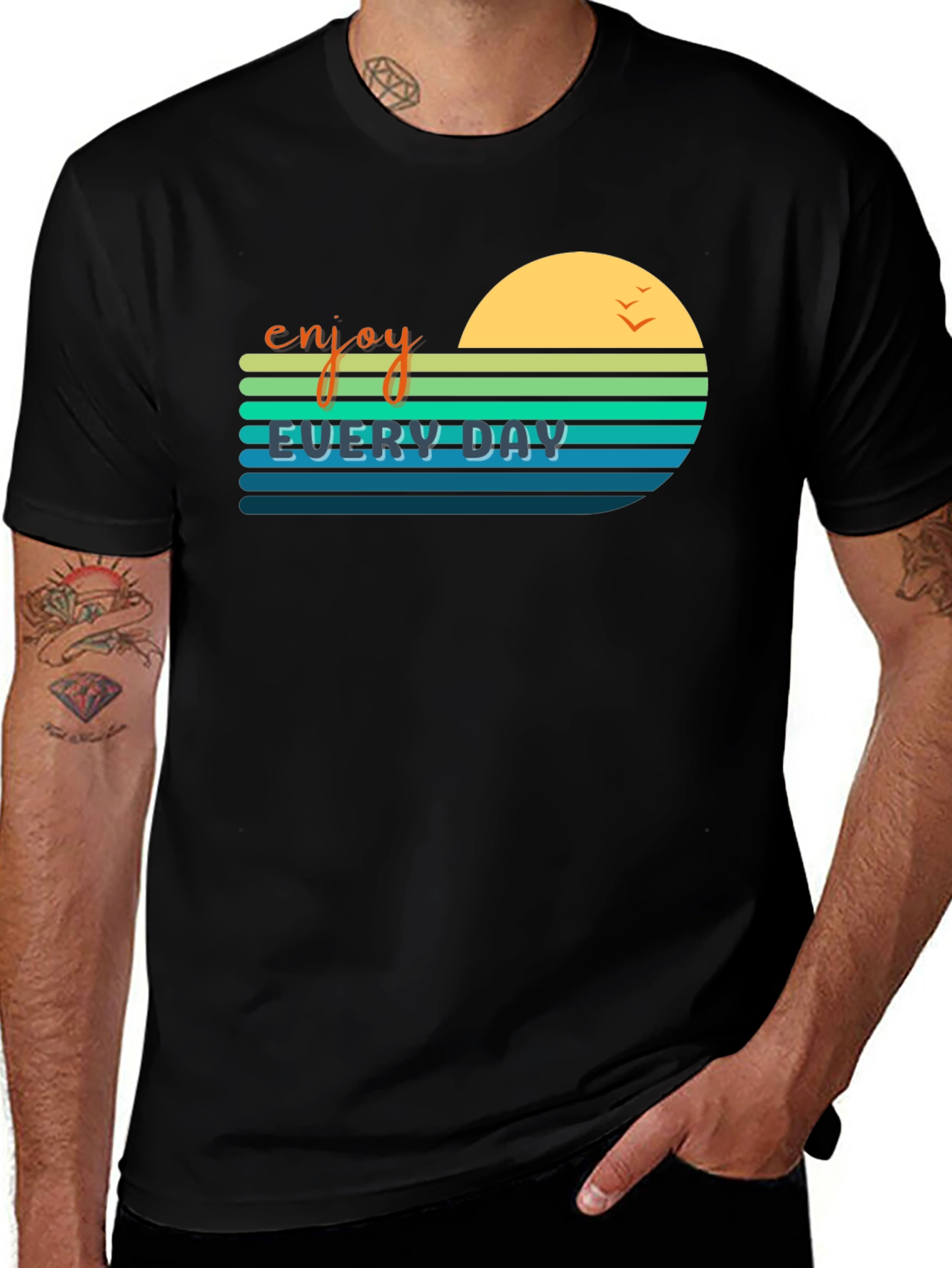 Enjoy Every Day Graphic Tee - Retro Style