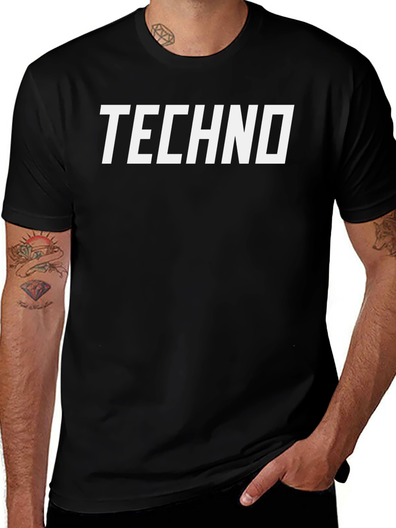 Techno Graphic Tee - Modern Style