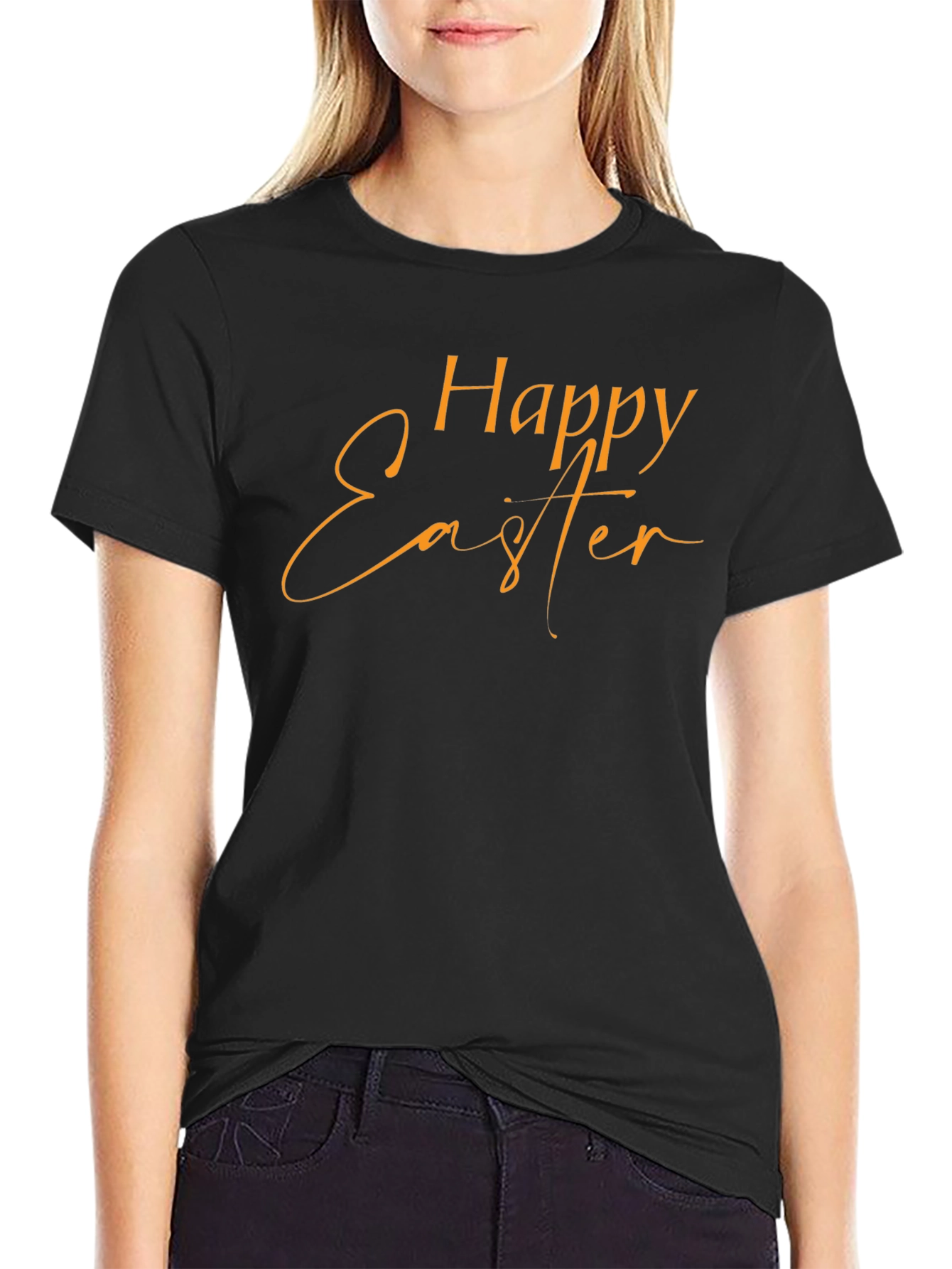 Happy Easter Black T-Shirt
