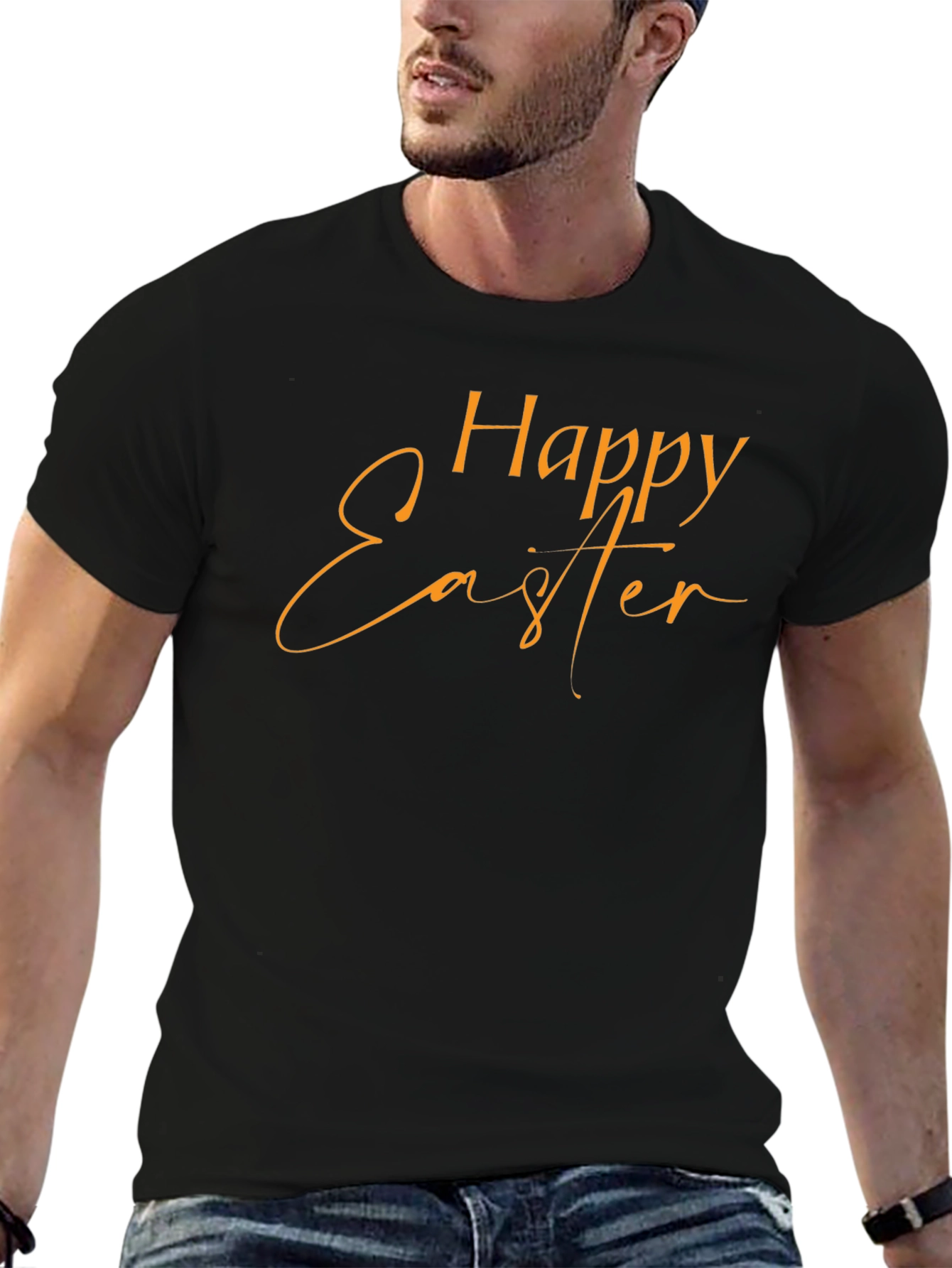 Happy Easter Black T-Shirt