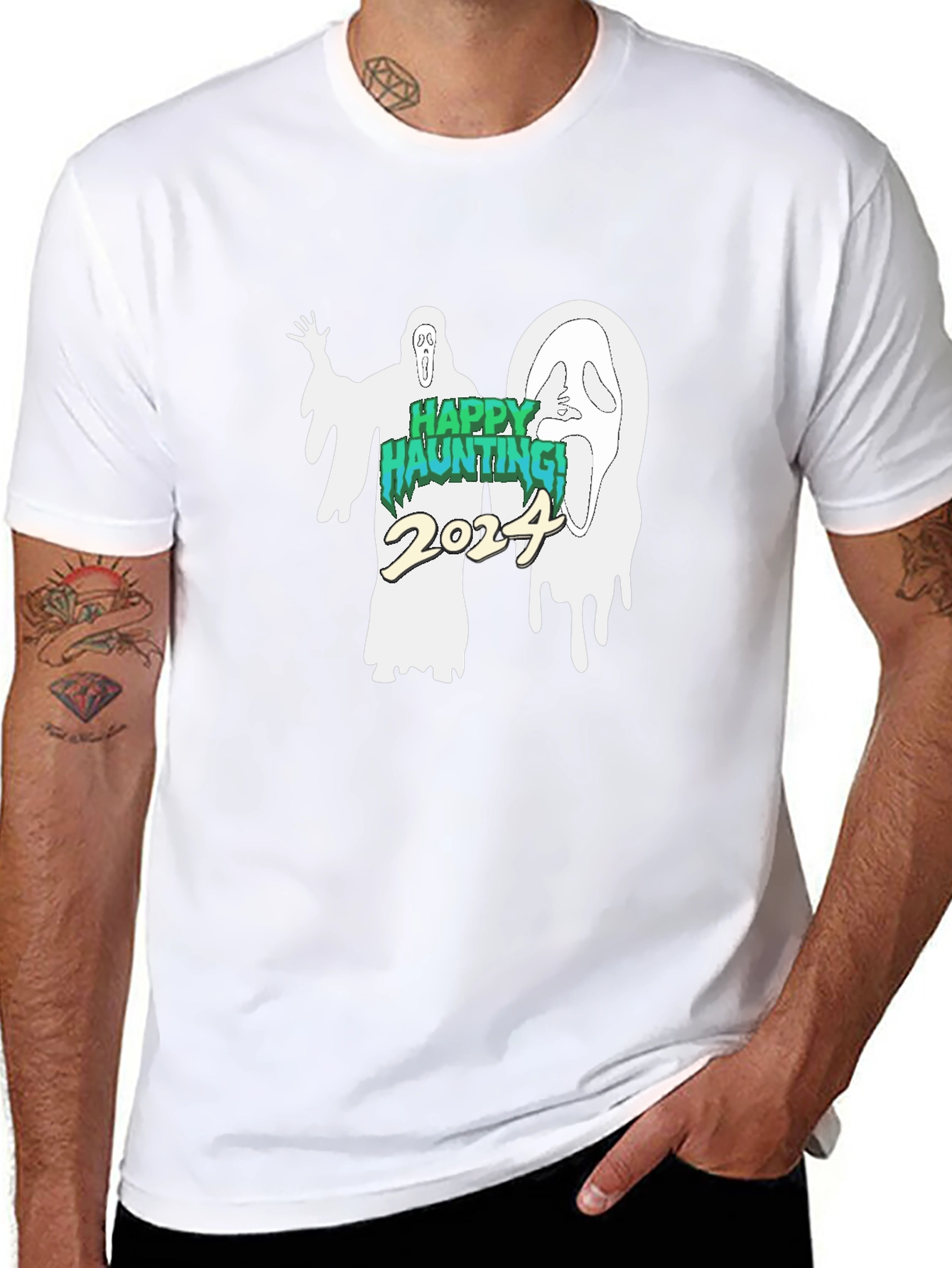 Happy Haunting 2024 Ghost T-Shirt