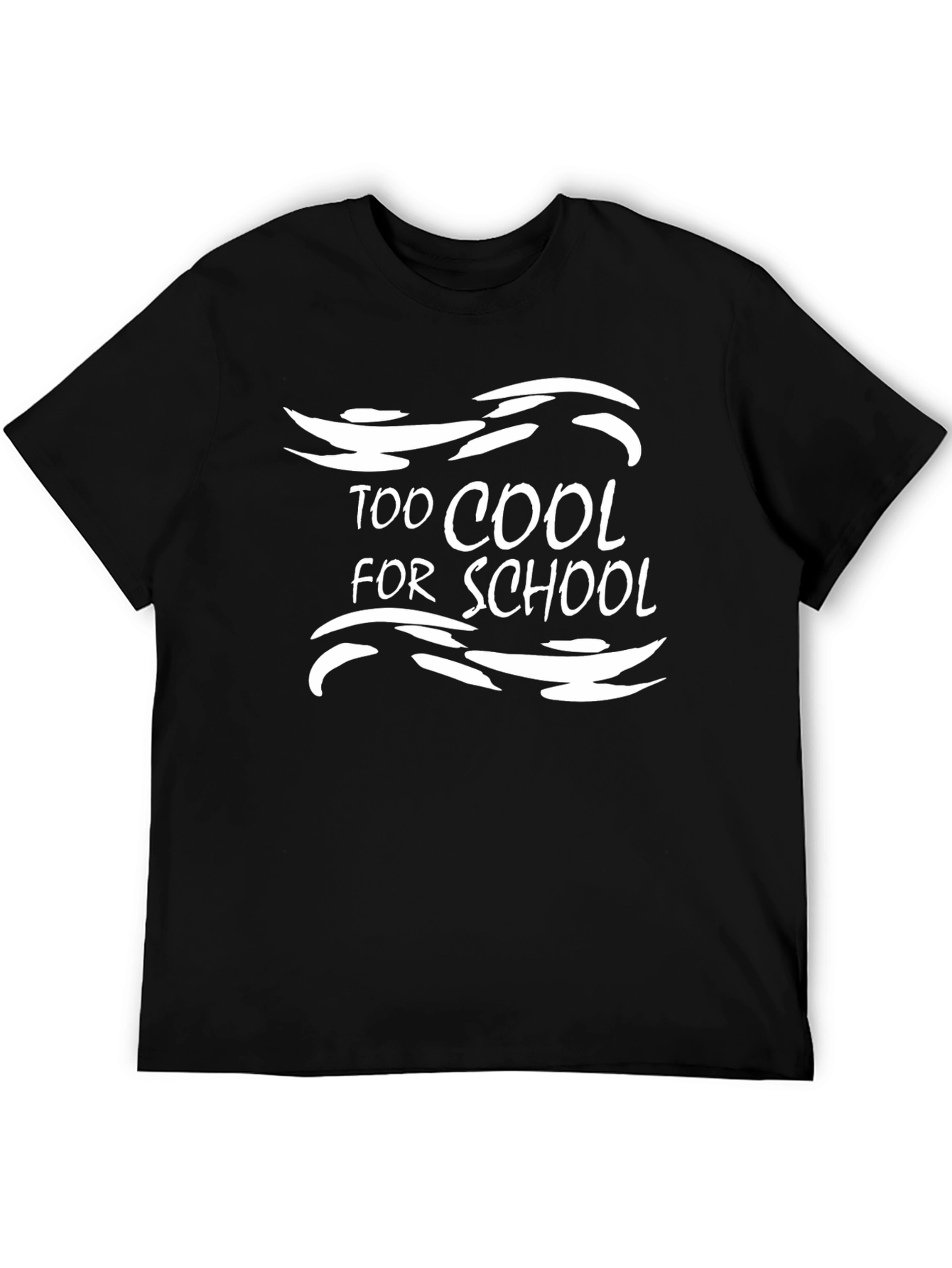 Too Cool For School Black Graphic T-Shirt