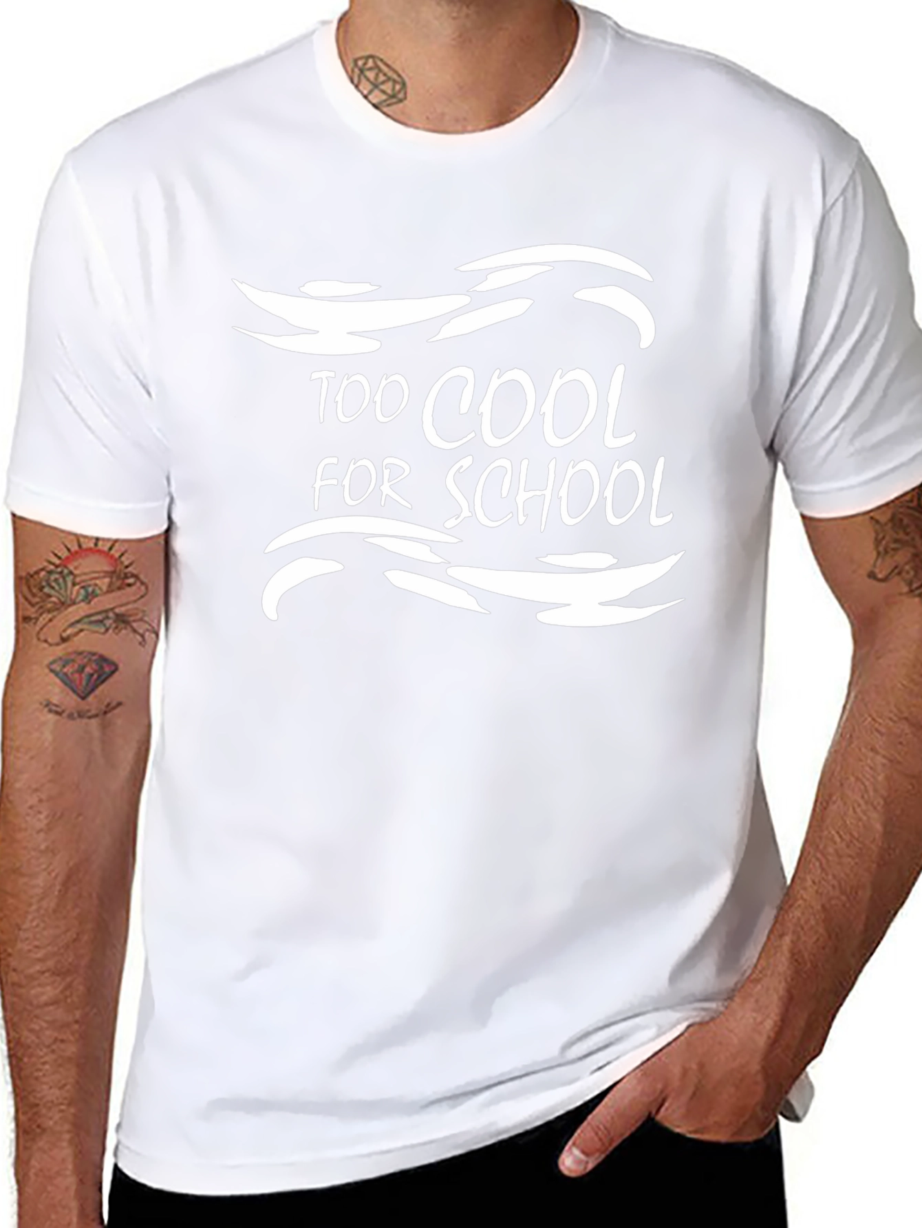 Too Cool For School Black Graphic T-Shirt