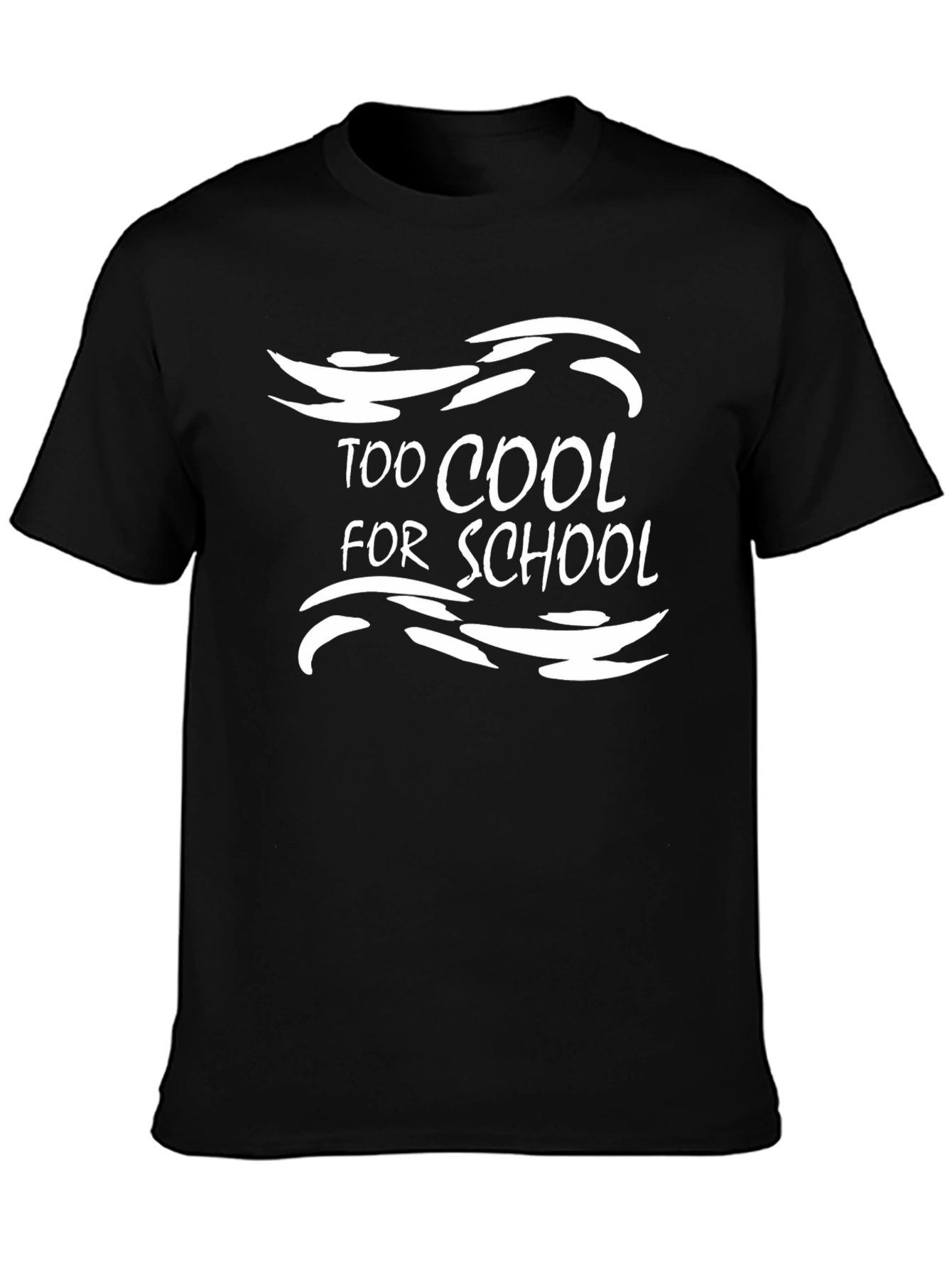 Too Cool For School Black Graphic T-Shirt