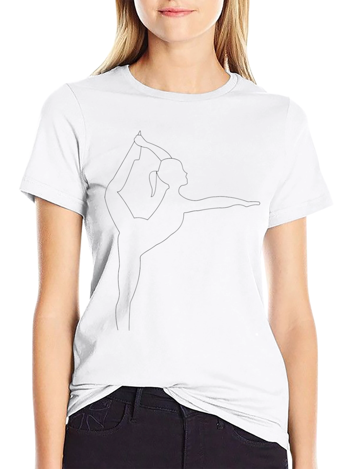 Yoga Pose Graphic Tee - Black Unisex T-Shirt