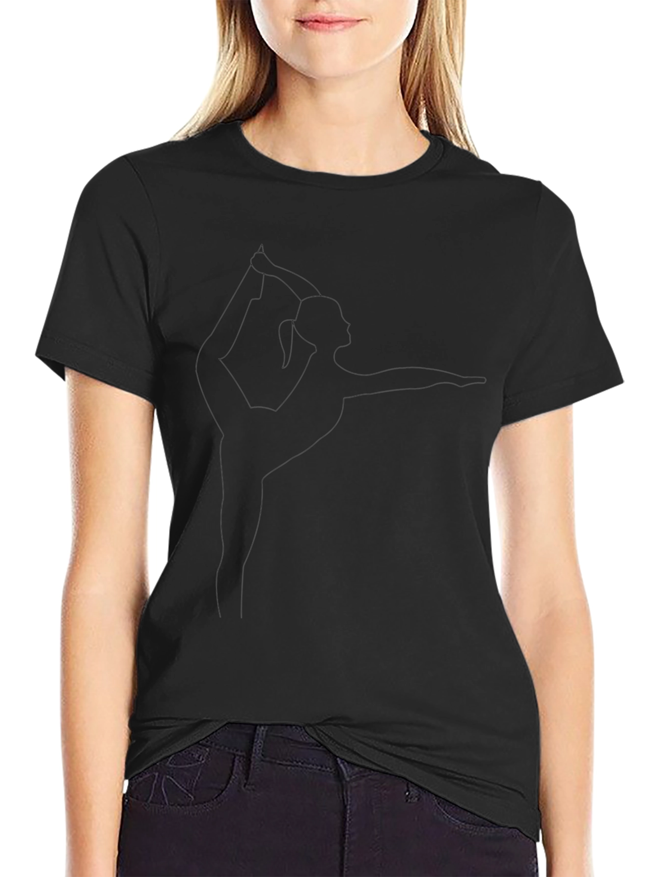 Yoga Pose Graphic Tee - Black Unisex T-Shirt