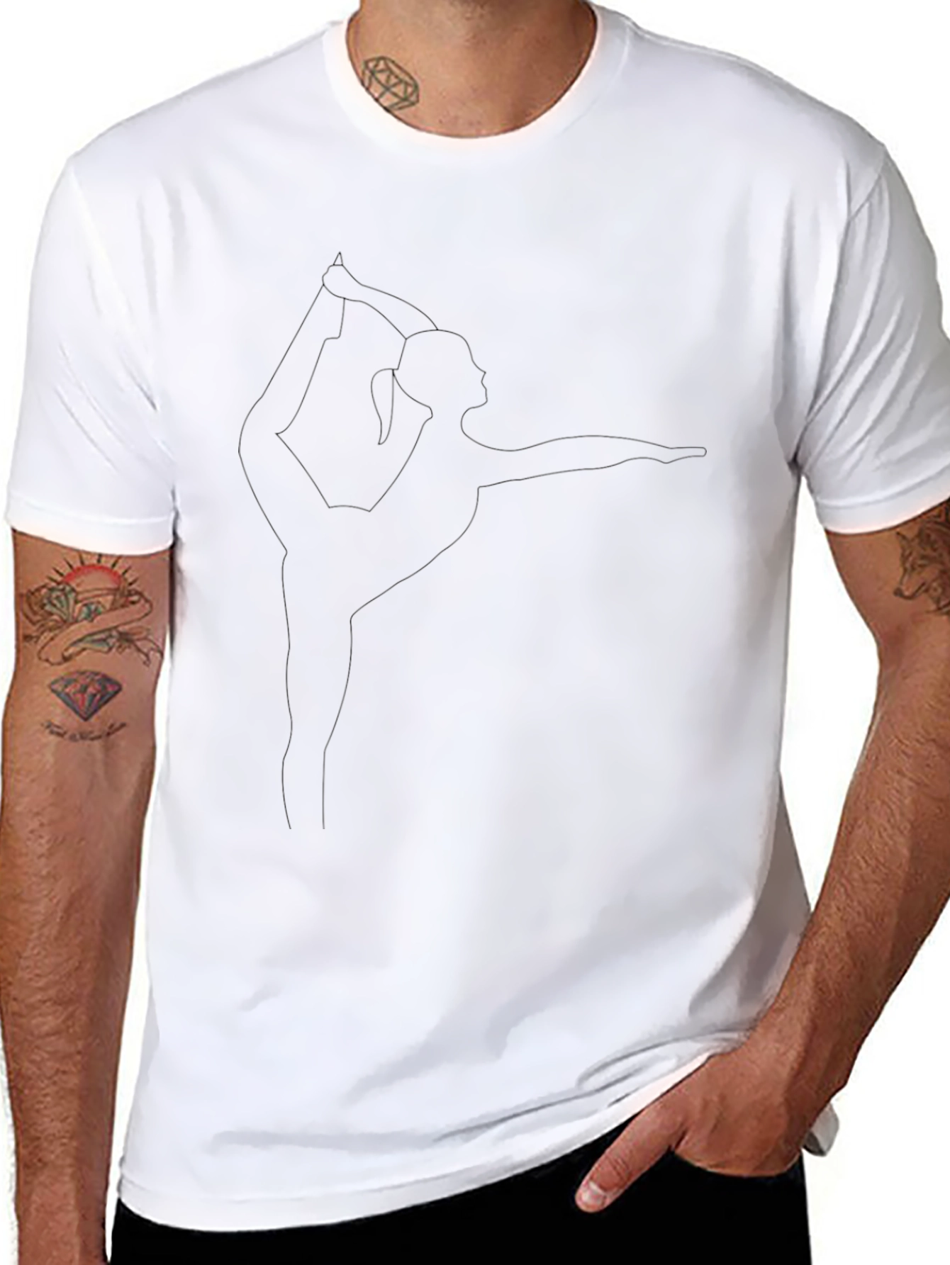 Yoga Pose Graphic Tee - Black Unisex T-Shirt