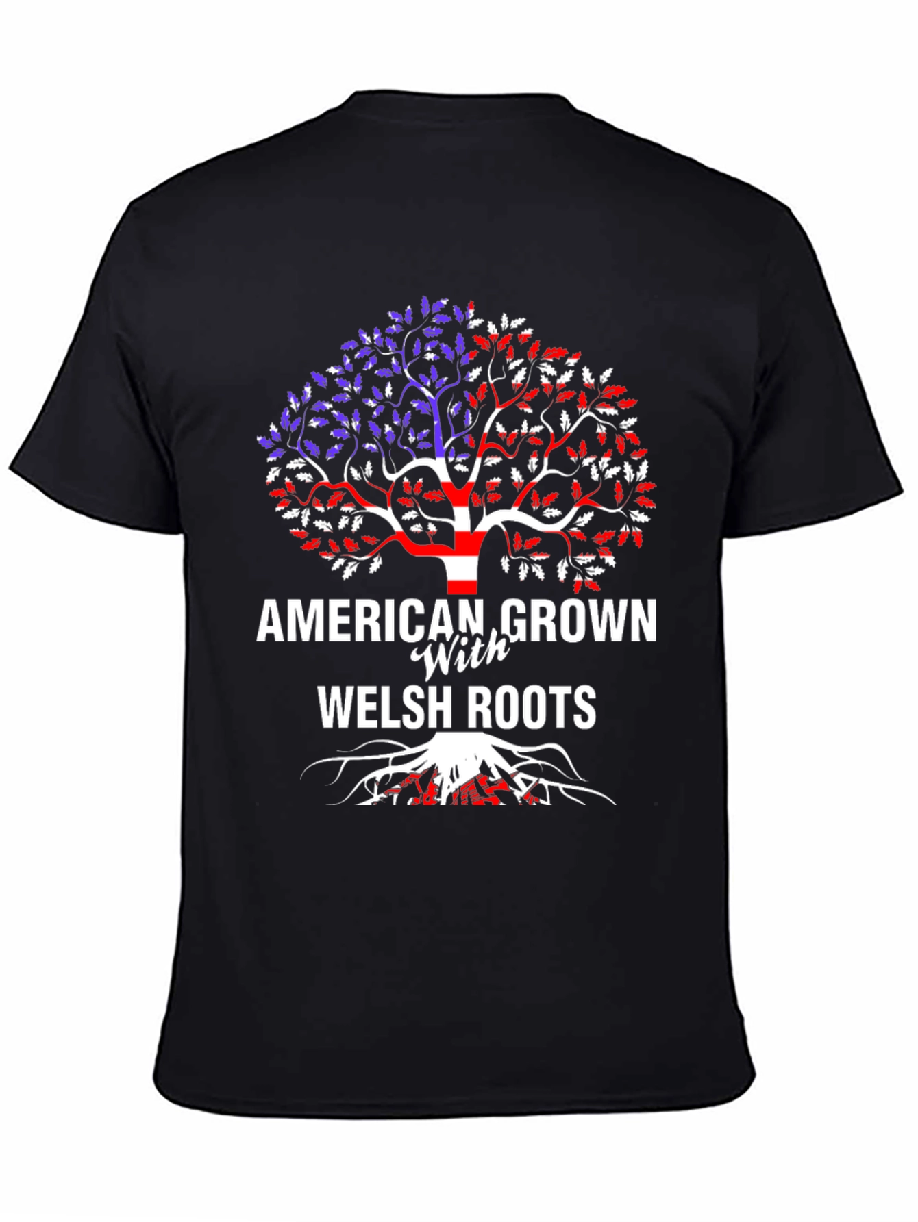 American Grown with Welsh Roots Tree T-Shirt