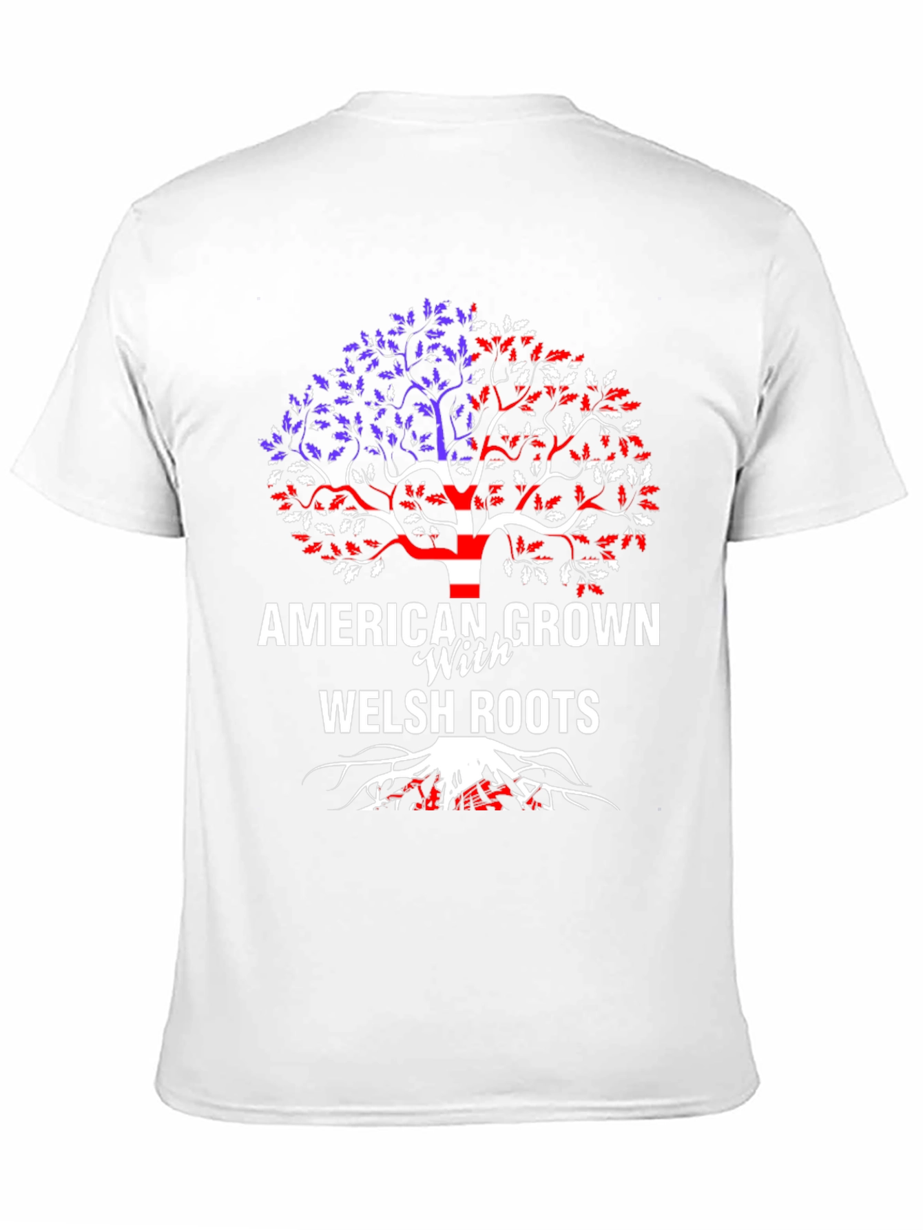 American Grown with Welsh Roots Tree T-Shirt