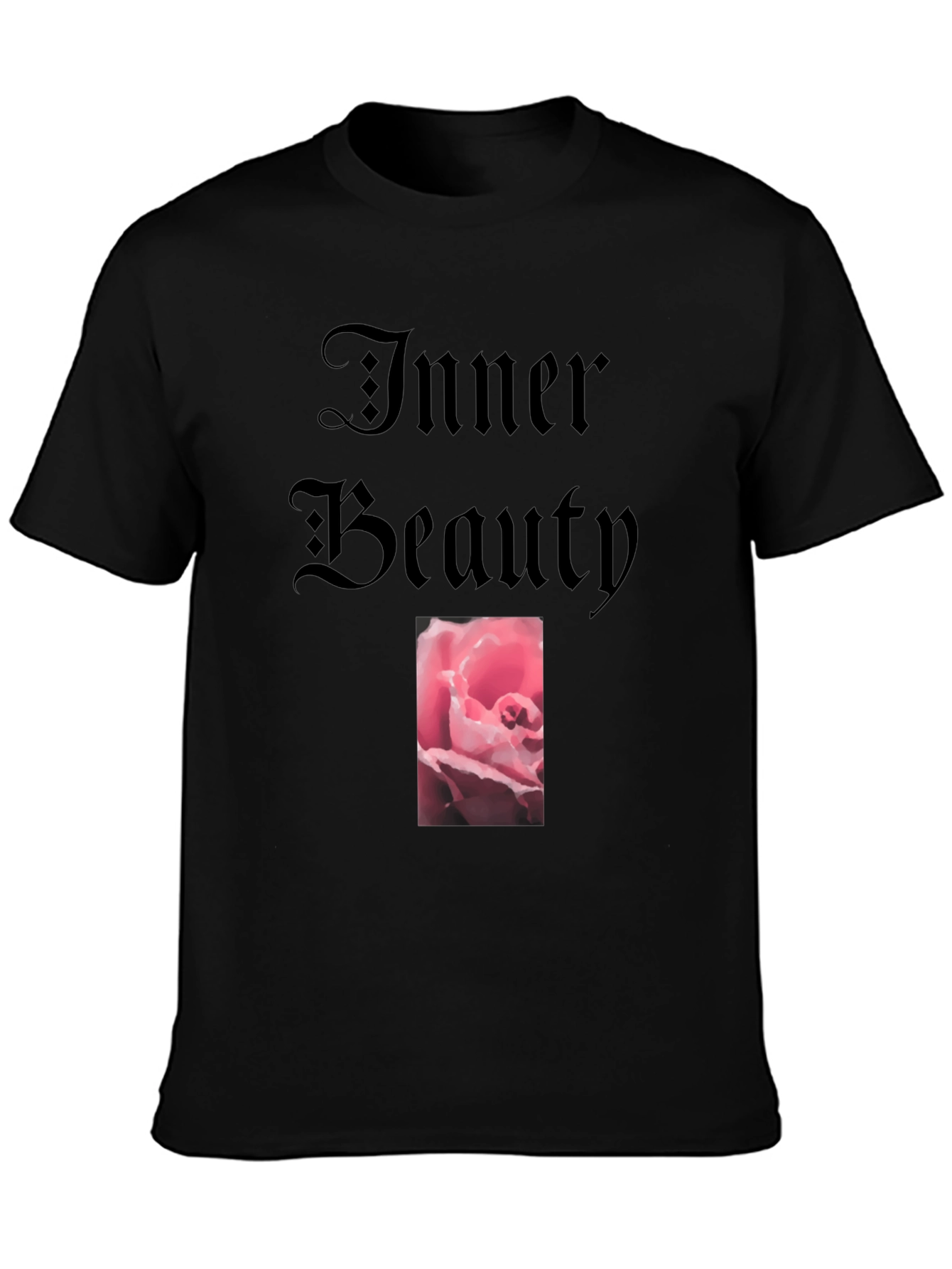Inner Beauty Rose Graphic Tee - Soft Cotton