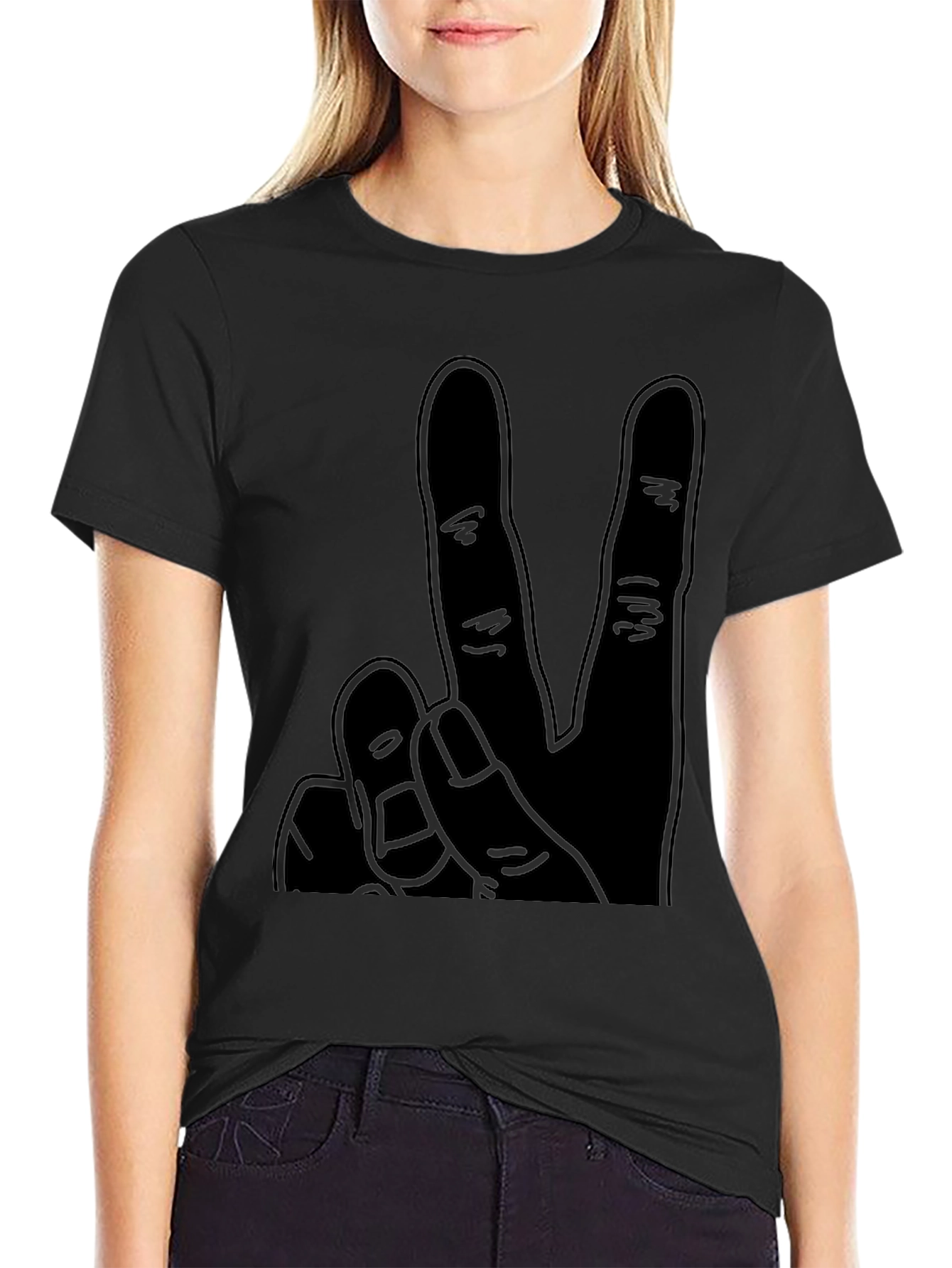 Black Peace Sign T-Shirt: Classic Comfort