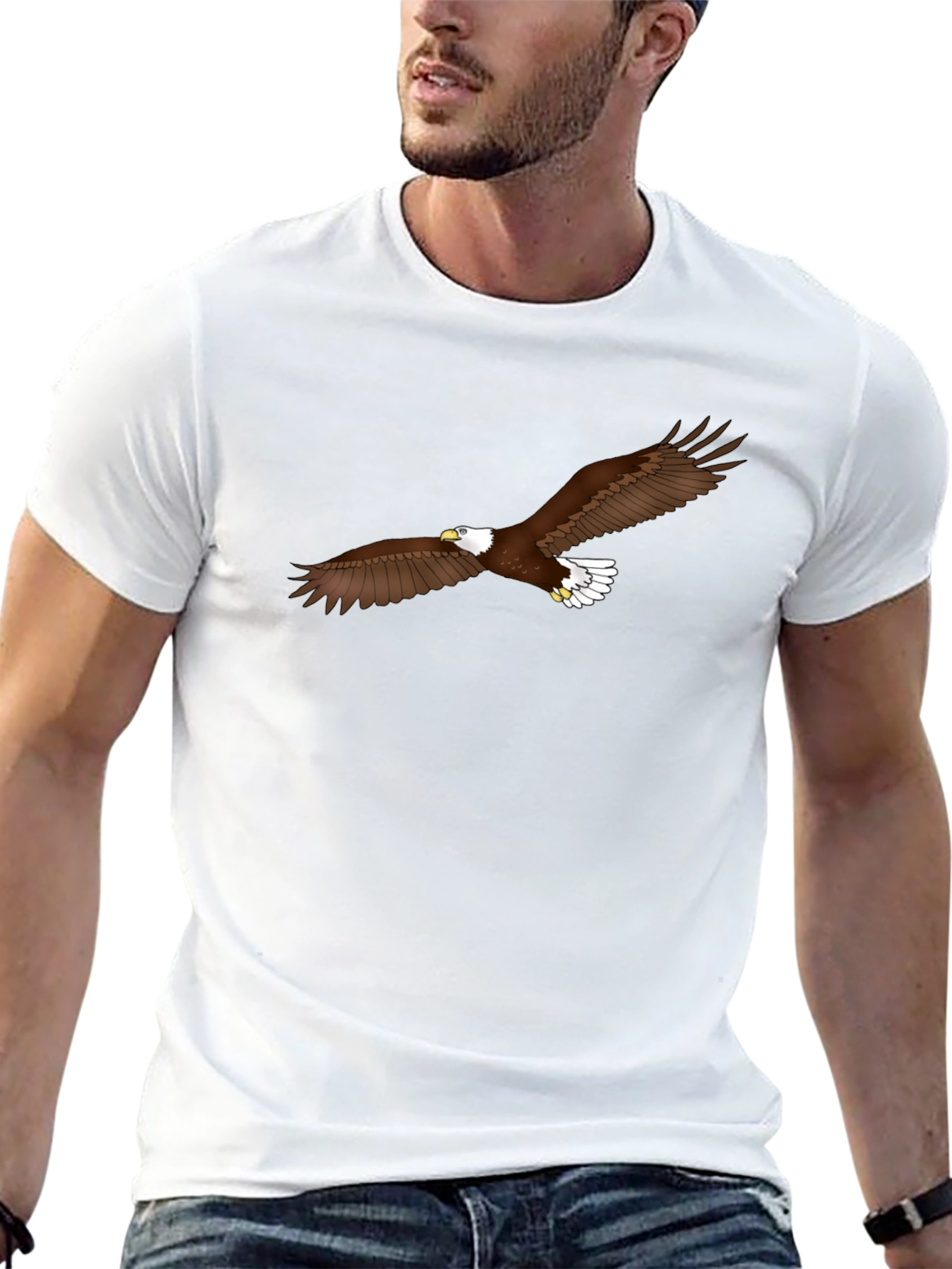 Eagle Graphic Black T-Shirt for Men