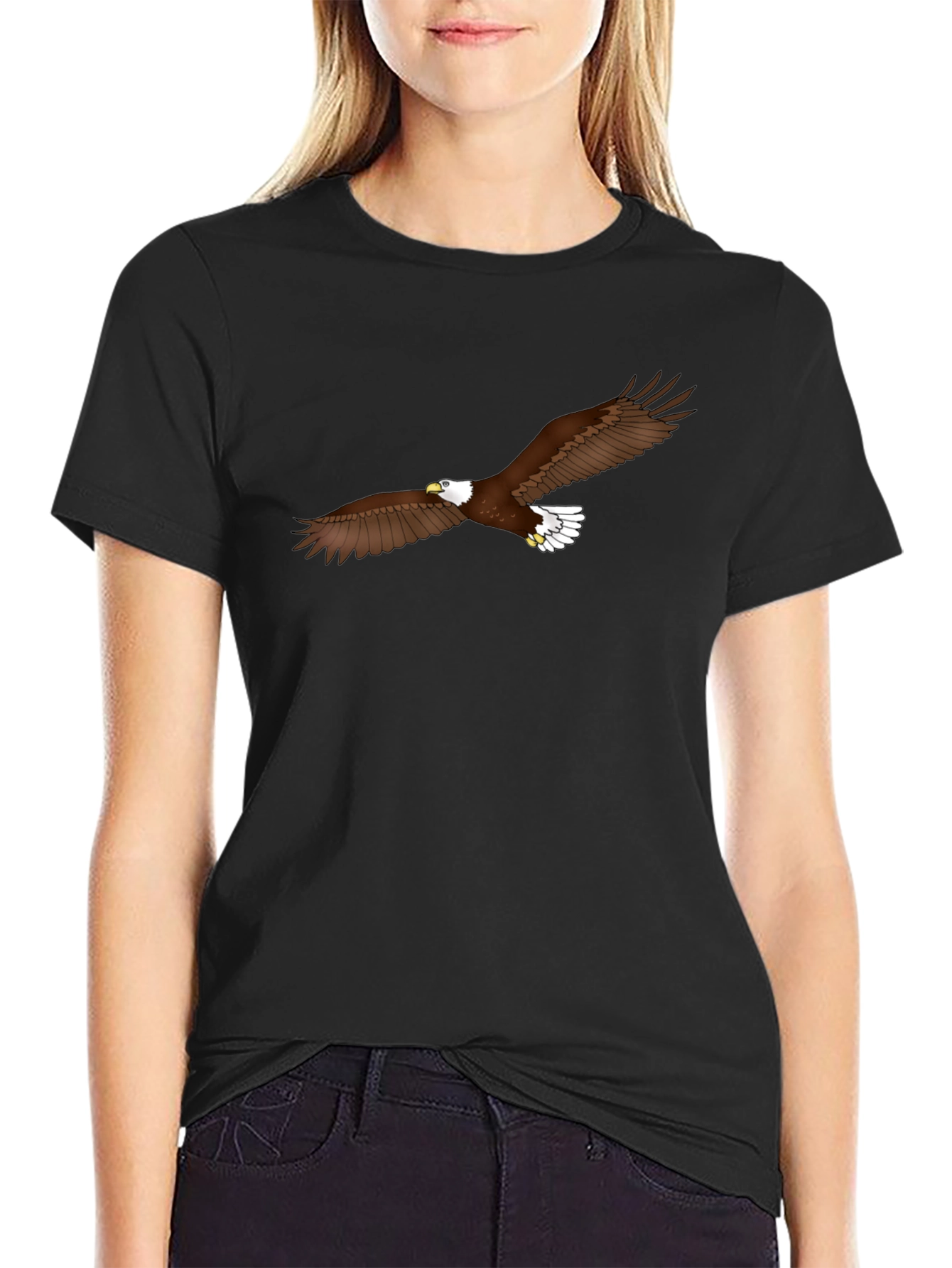 Eagle Graphic Black T-Shirt for Men
