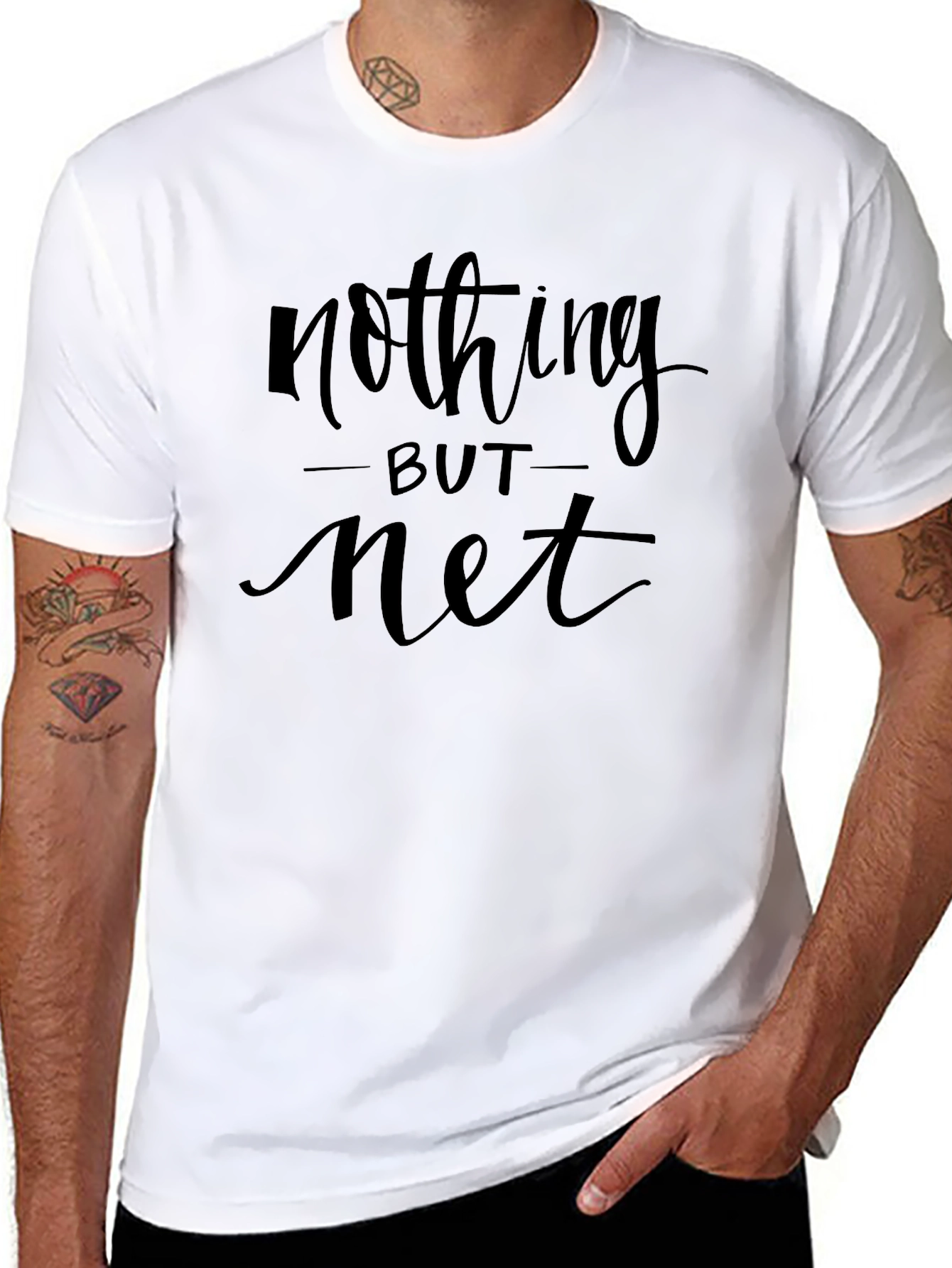 Nothing But Net Graphic Tee - Basketball T-Shirt