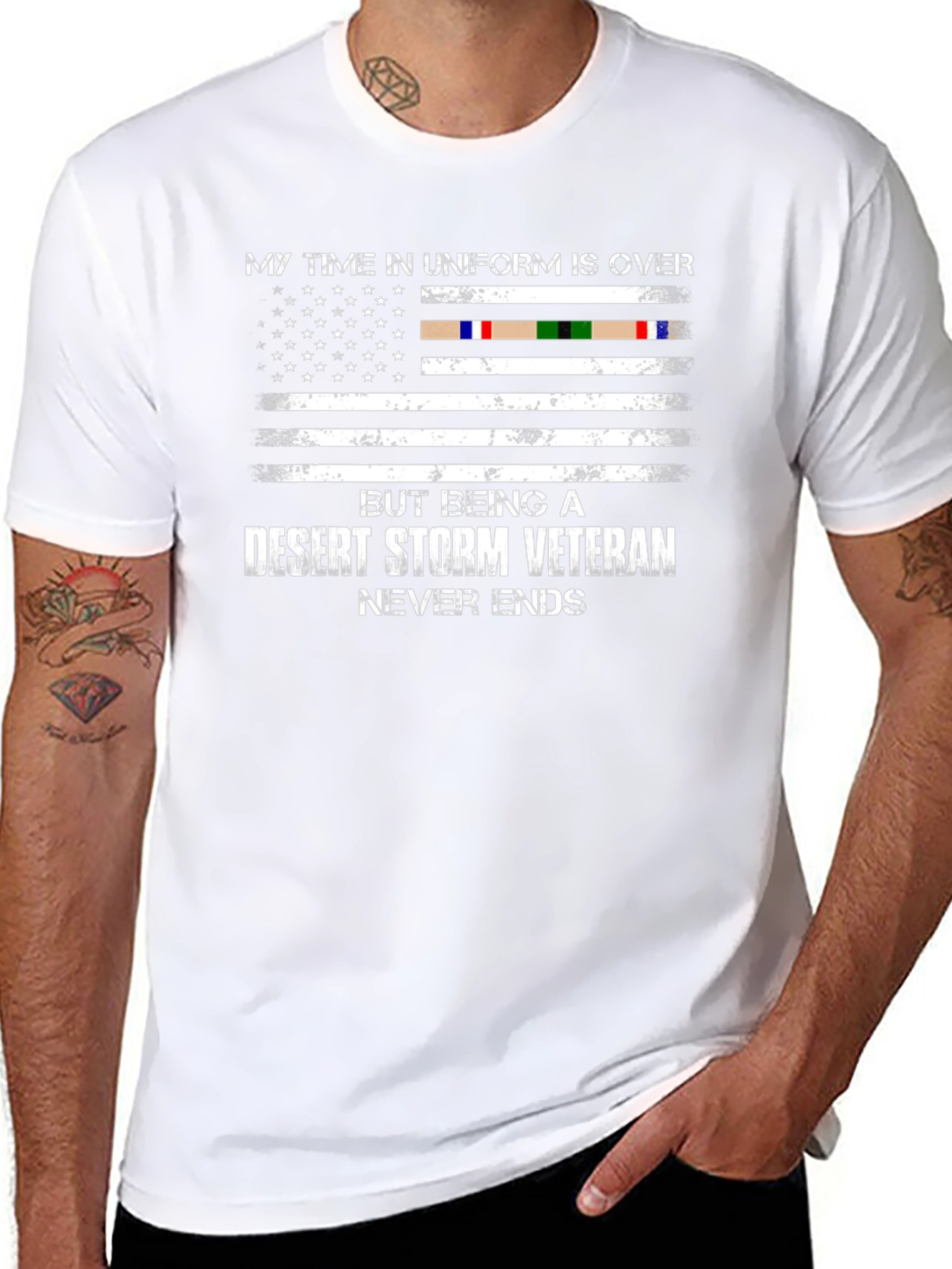 Desert Storm Veteran T-Shirt - Patriotic USA Flag