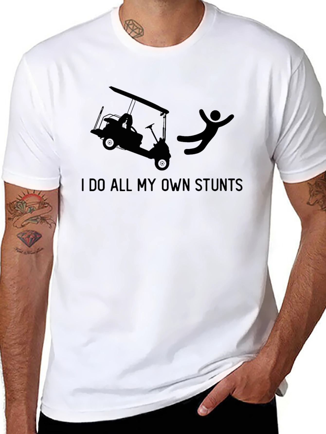 Stuntman Golf Cart Humor T-Shirt