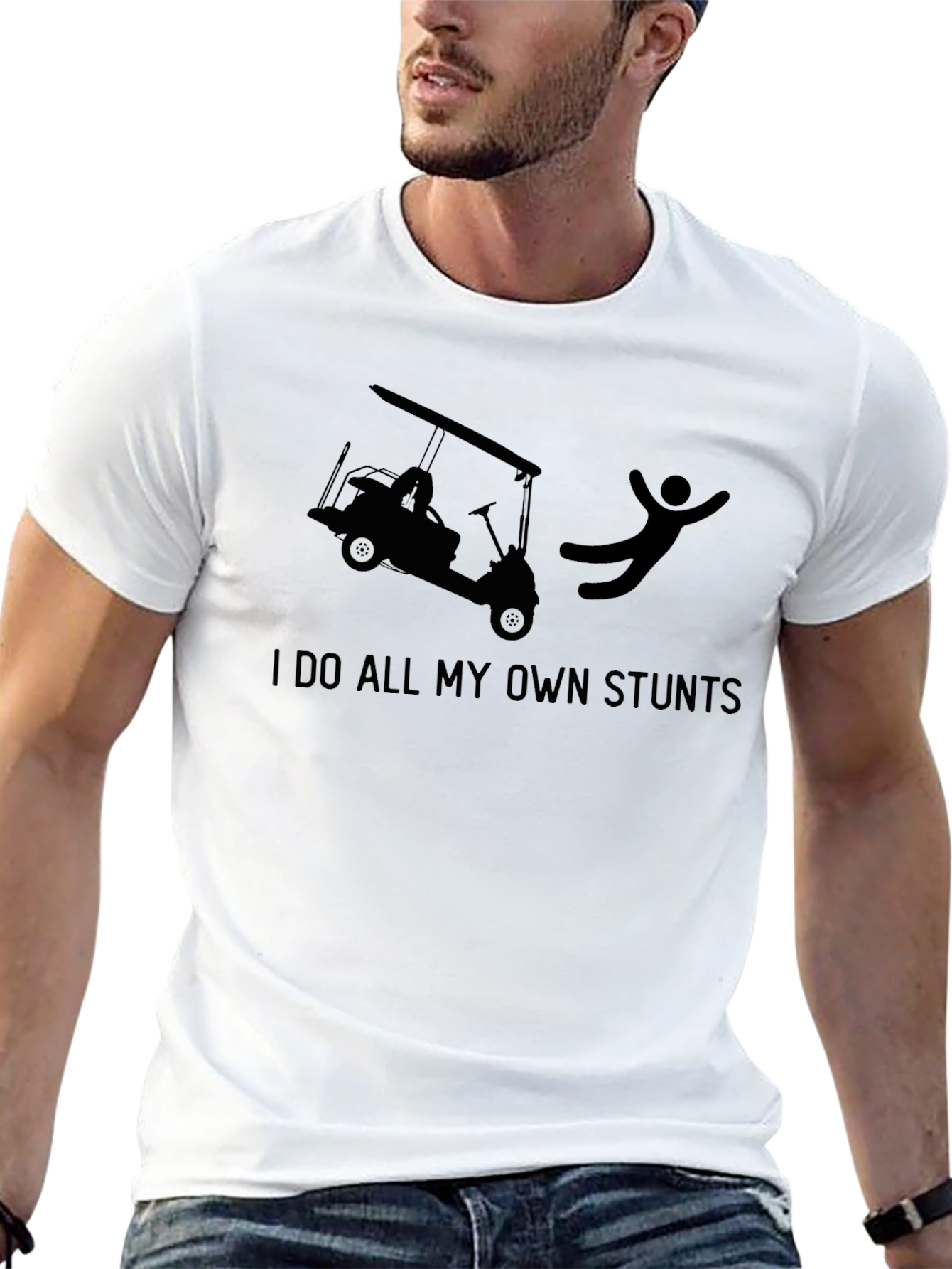Stuntman Golf Cart Humor T-Shirt