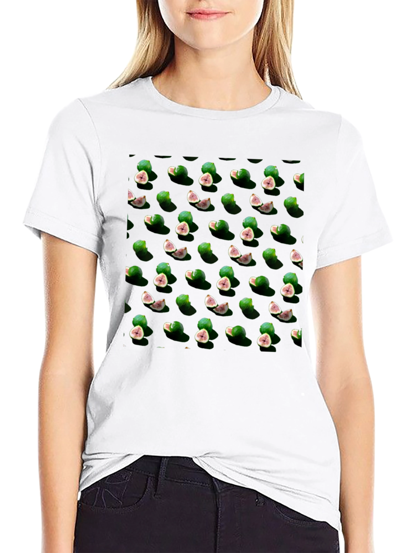 Black Fig Pattern Tee