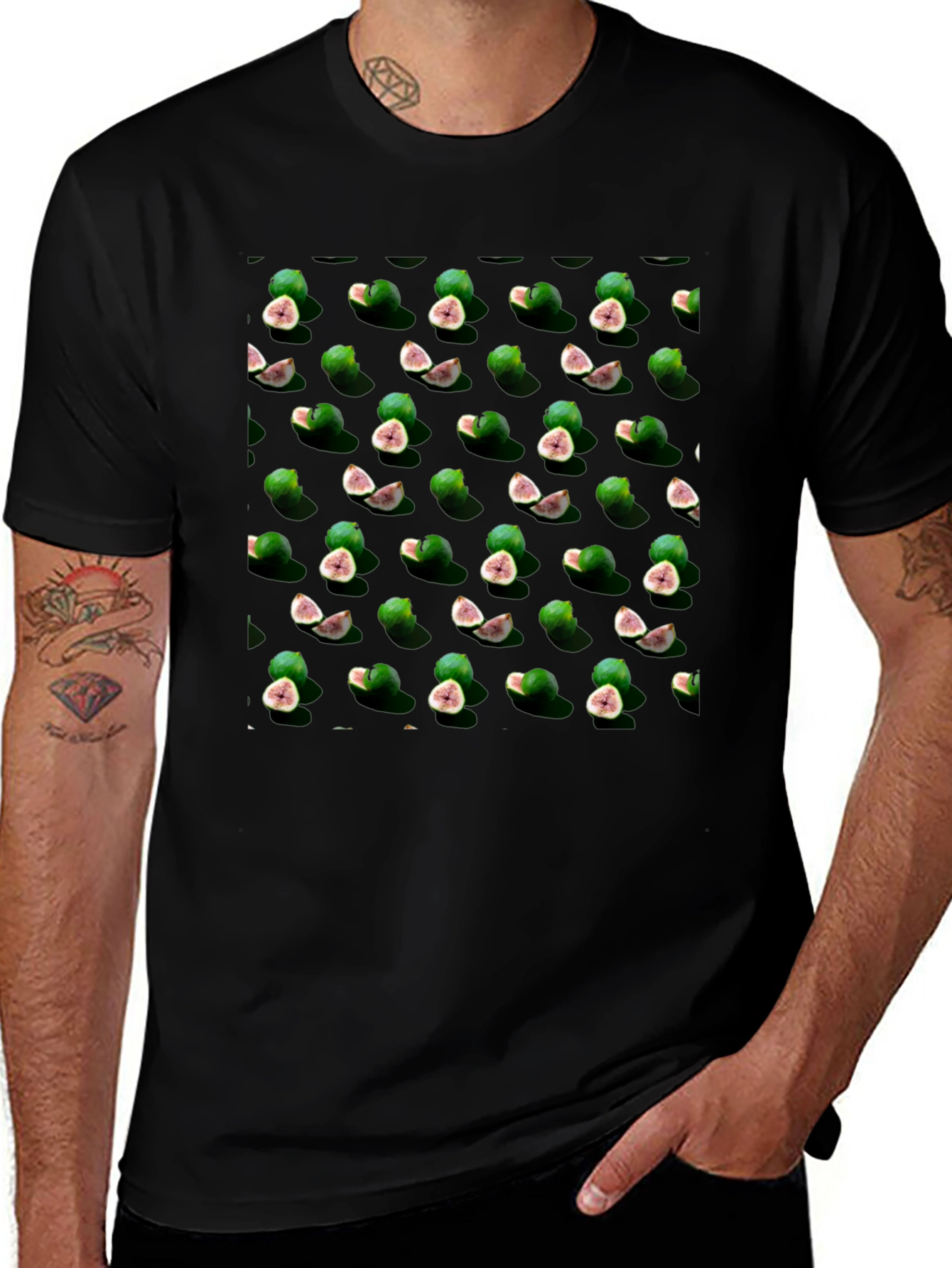 Black Fig Pattern Tee