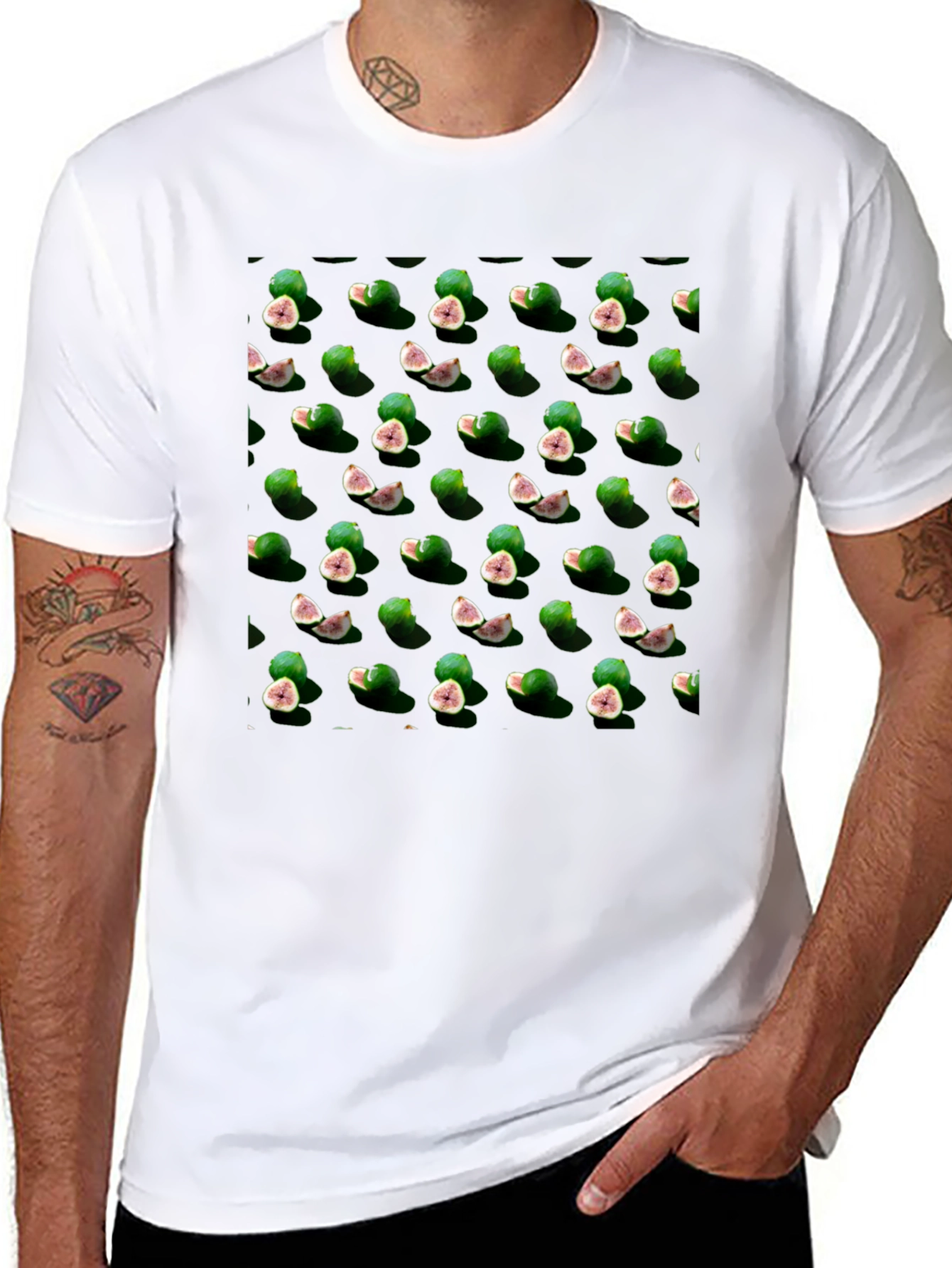 Black Fig Pattern Tee