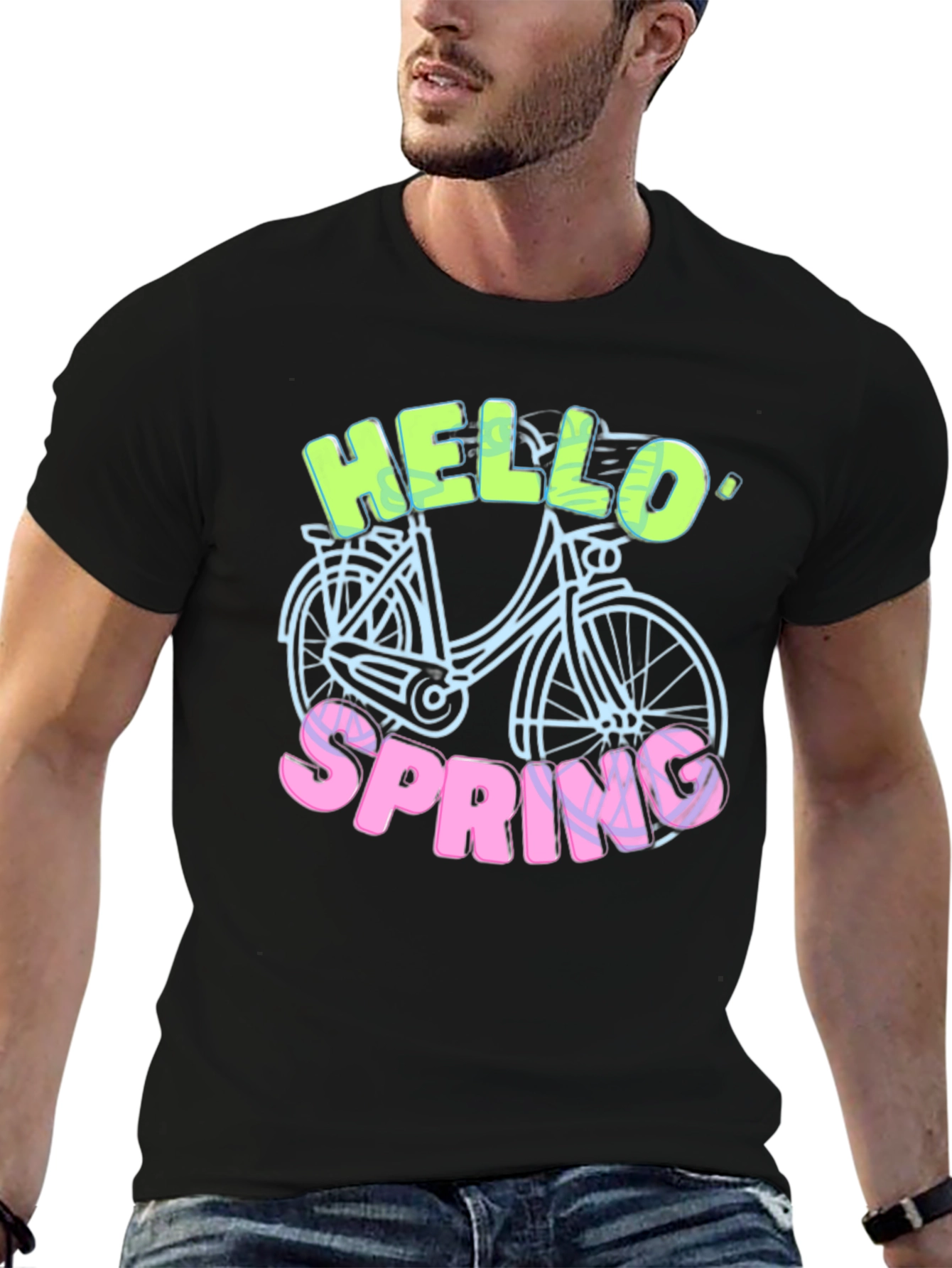 Hello Spring T-Shirt - Bike Design