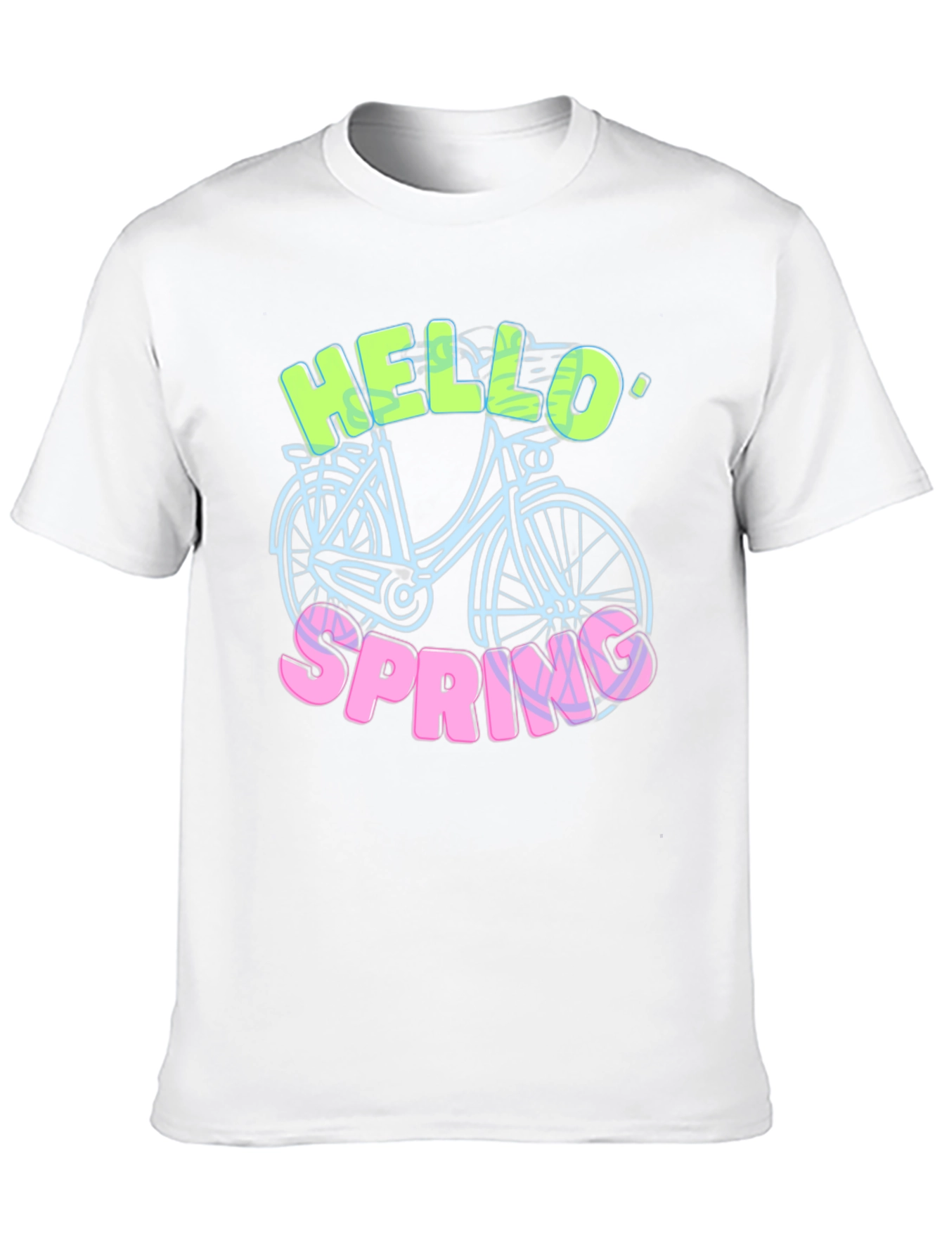 Hello Spring T-Shirt - Bike Design