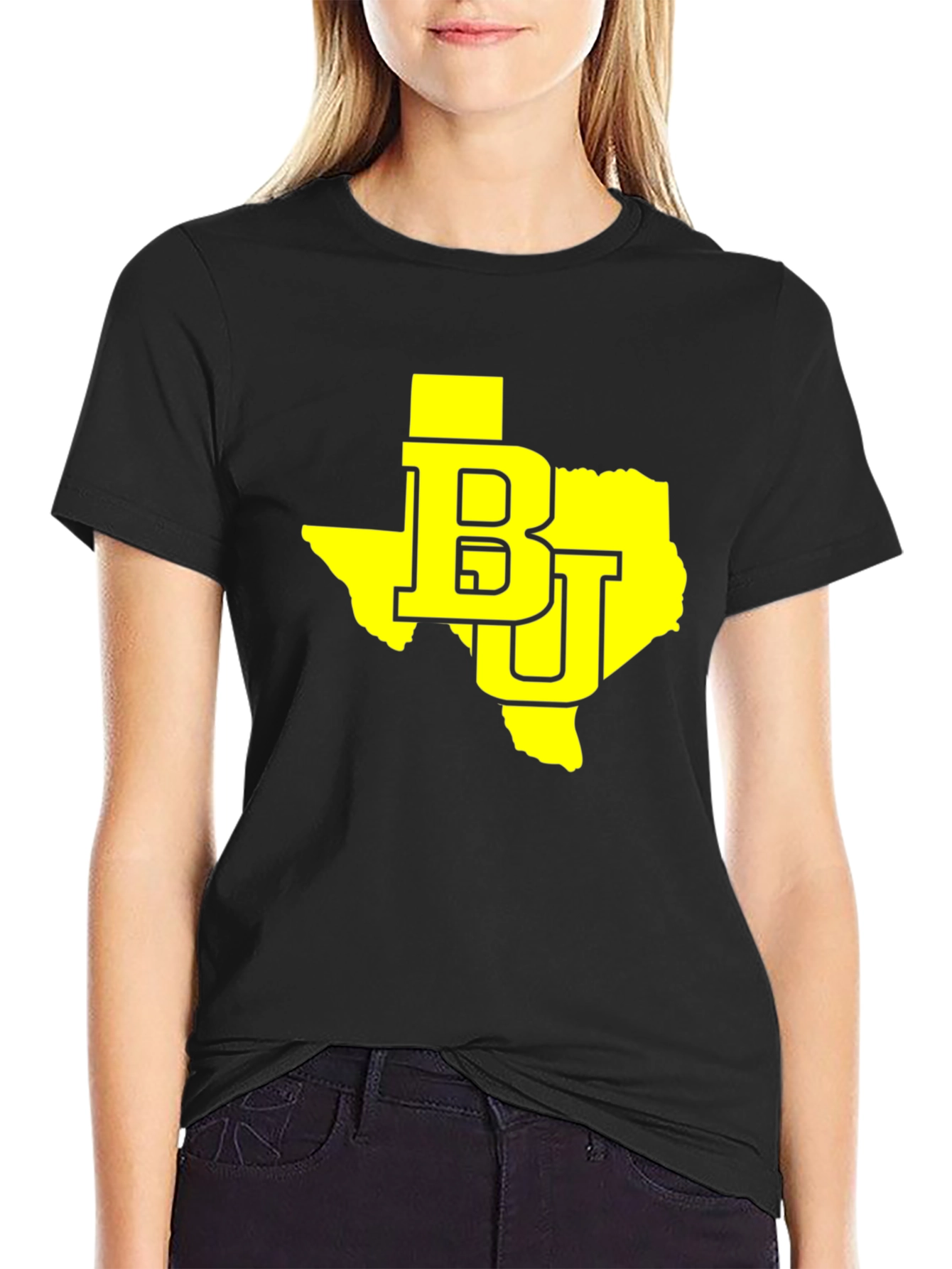 Texas BU Graphic Tee - Black Cotton T-Shirt