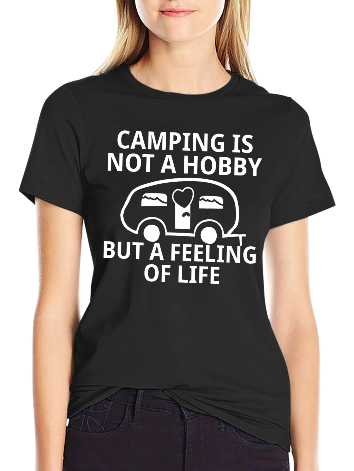 Camping Is Not A Hobby - Black Tee