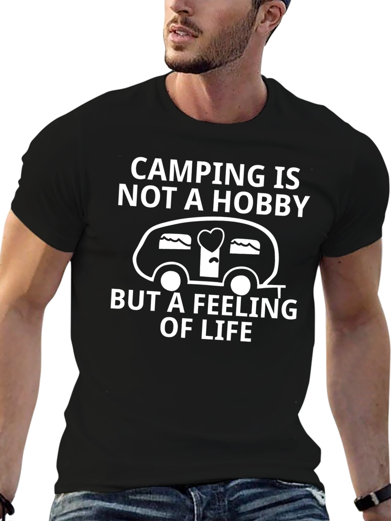 Camping Is Not A Hobby - Black Tee