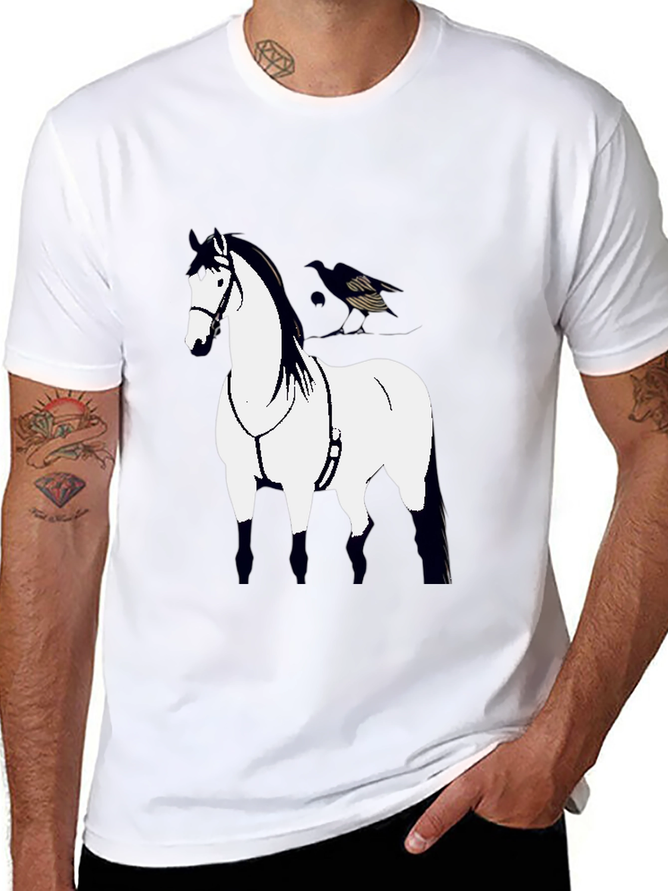 Horse Graphic Black T-Shirt