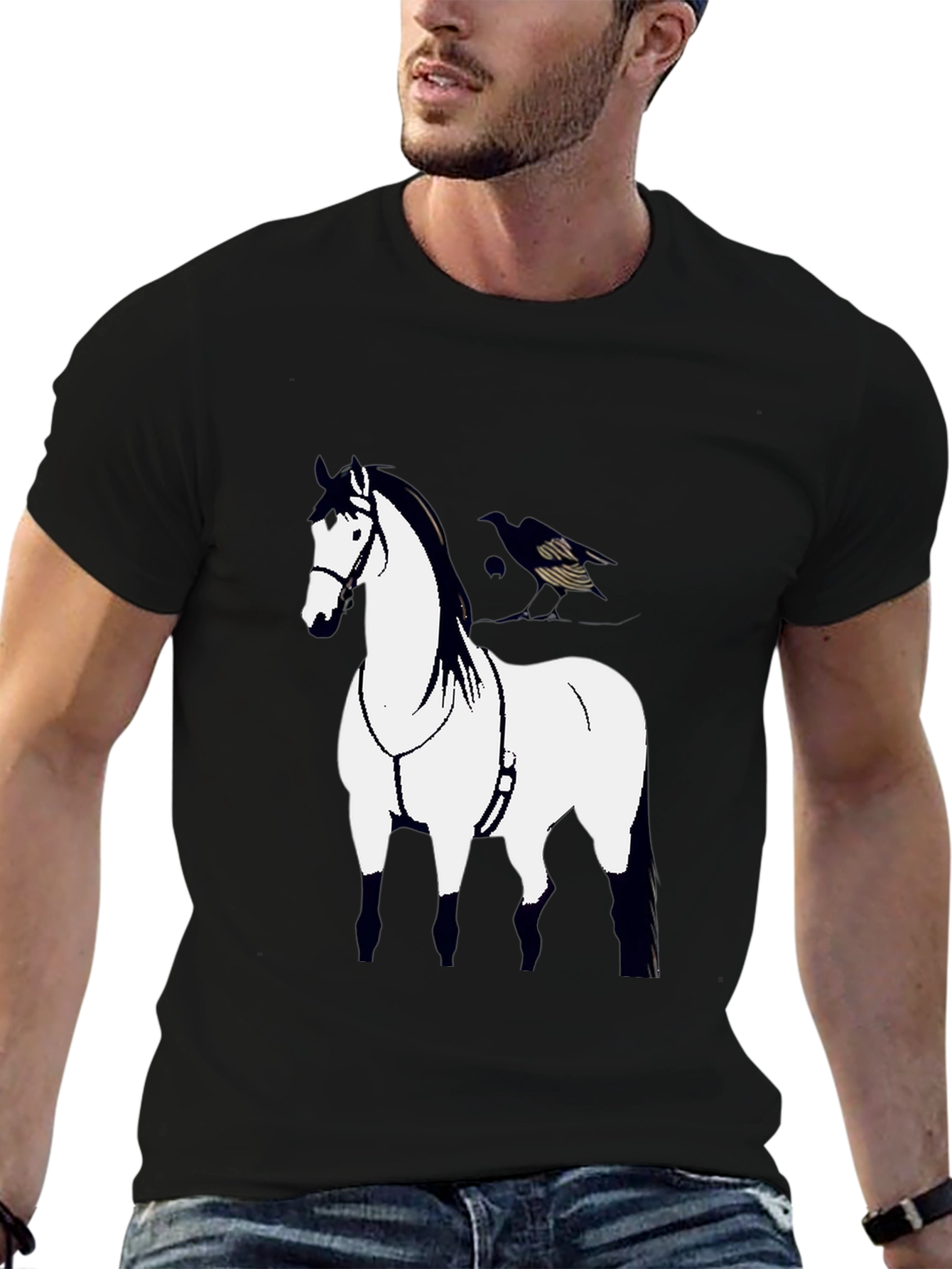 Horse Graphic Black T-Shirt
