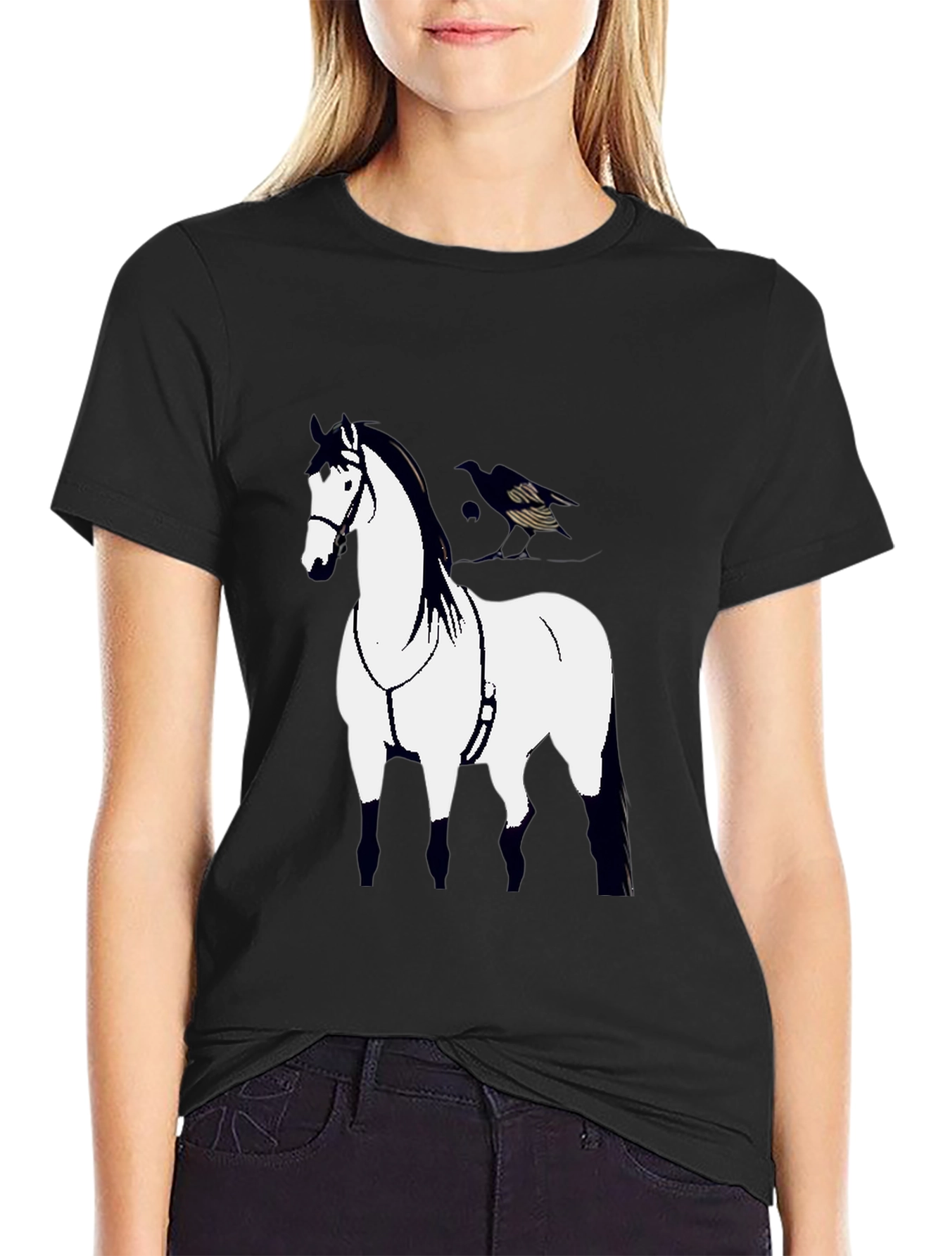 Horse Graphic Black T-Shirt