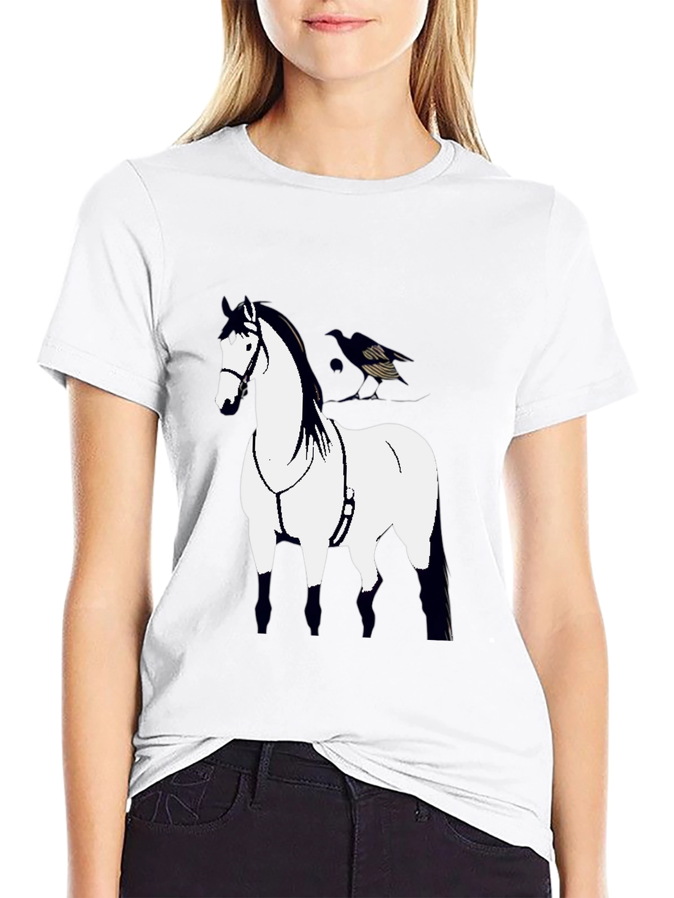 Horse Graphic Black T-Shirt