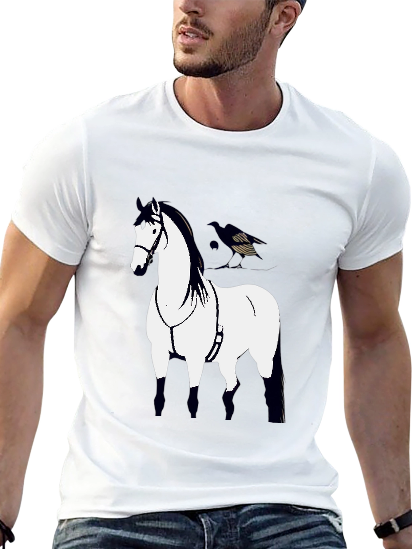 Horse Graphic Black T-Shirt