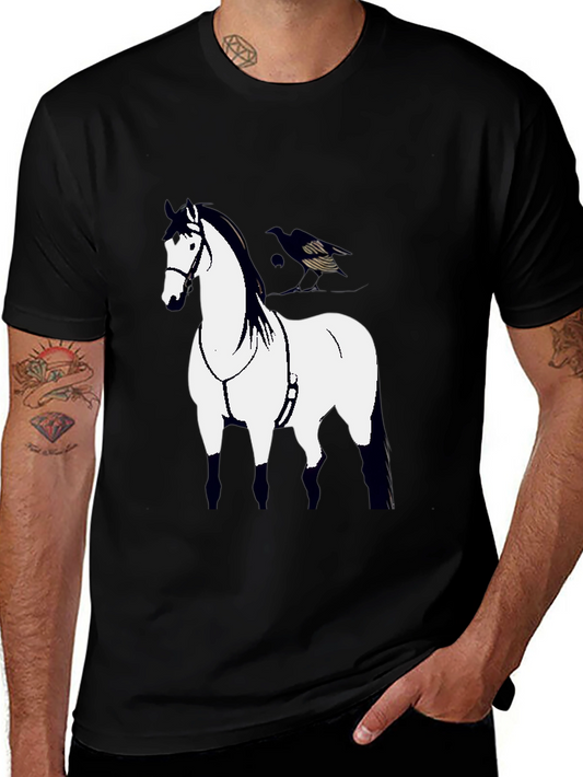 Horse Graphic Black T-Shirt