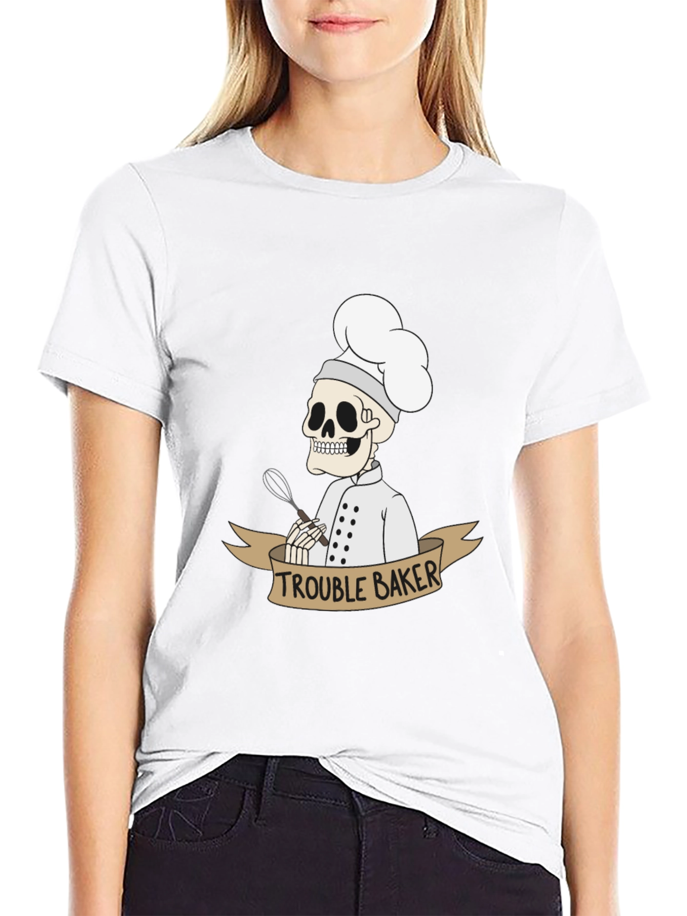 Trouble Baker Skeleton Chef T-Shirt
