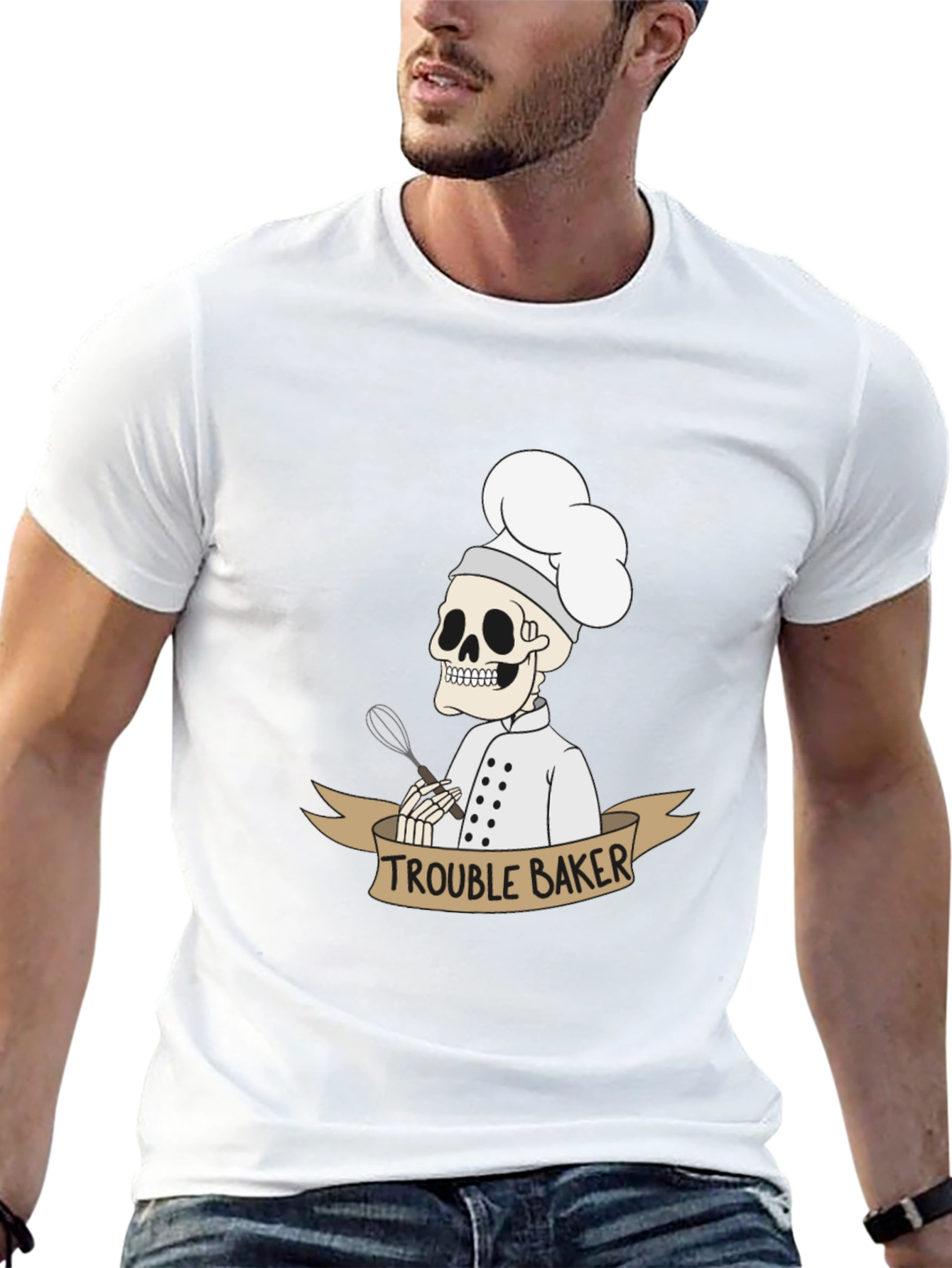 Trouble Baker Skeleton Chef T-Shirt